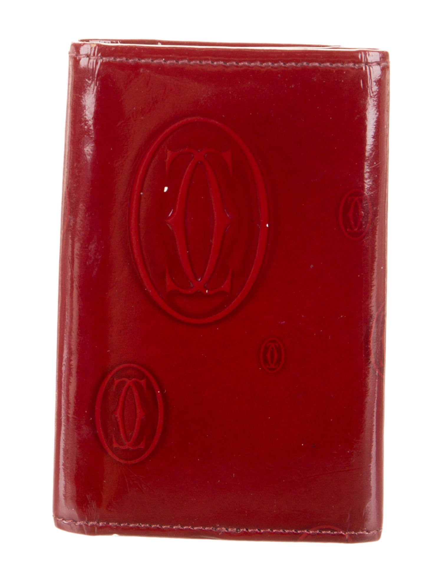 Cartier 6 Key Case Bordeaux Patent Leather