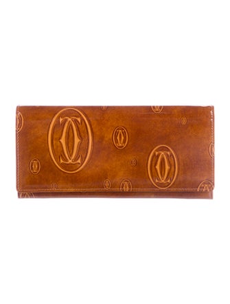 Cartier Patent Leather Continental Wallet