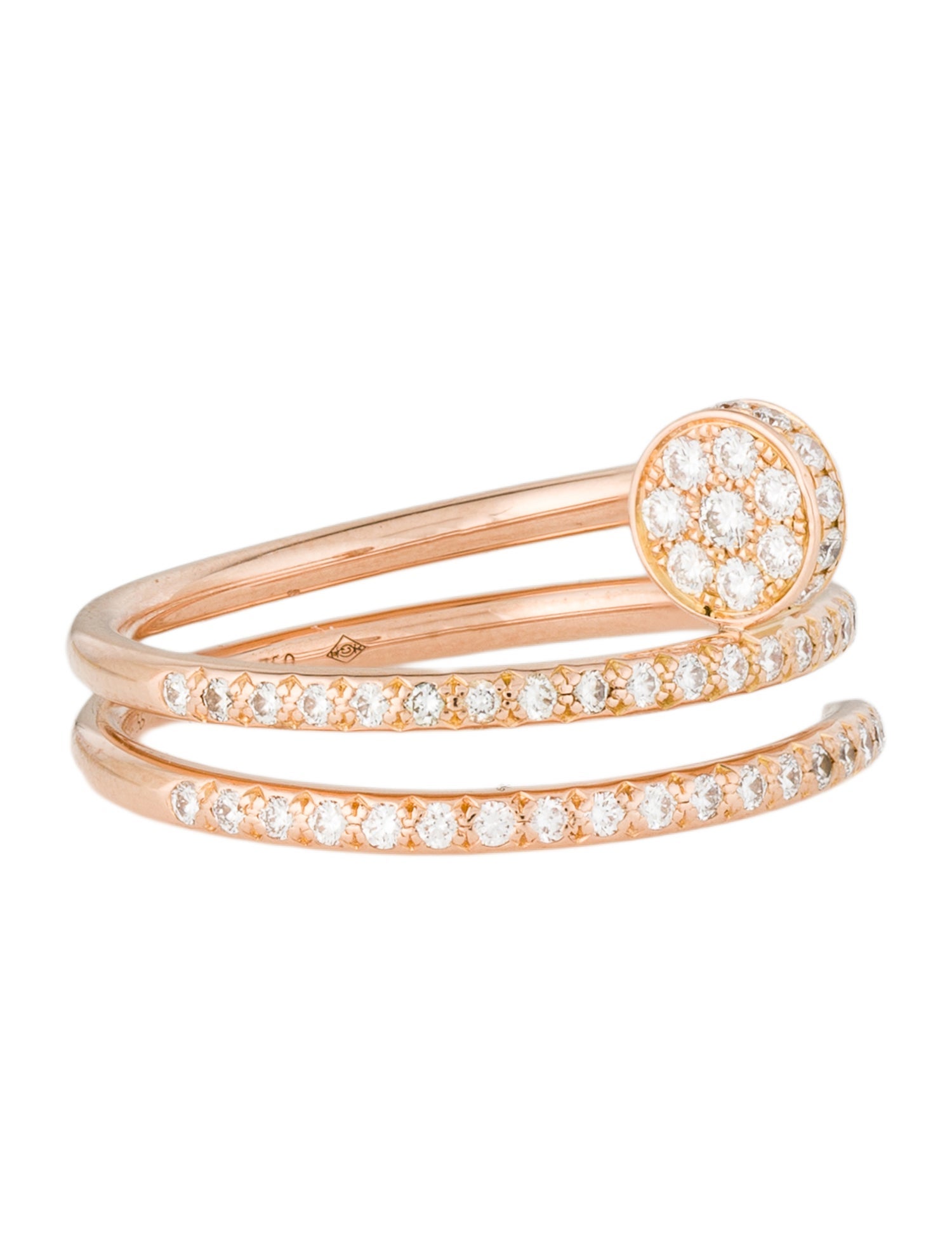 Cartier Double Juste un Clou Ring, Half-Pavéd