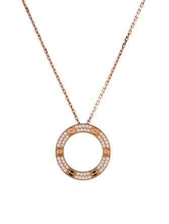 Cartier Love Pendant Necklace, Pavéd