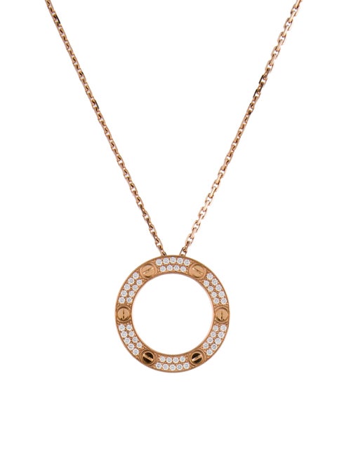 Cartier Love Pendant Necklace, Pavéd