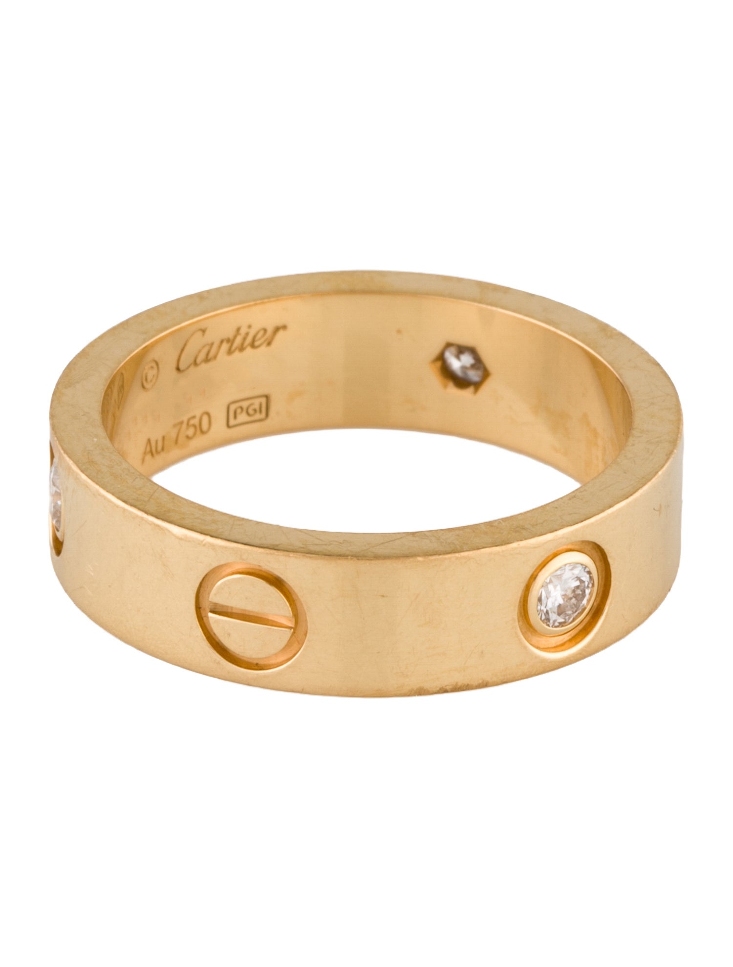 Cartier LOVE Ring, Classic Model, 3 Diamonds