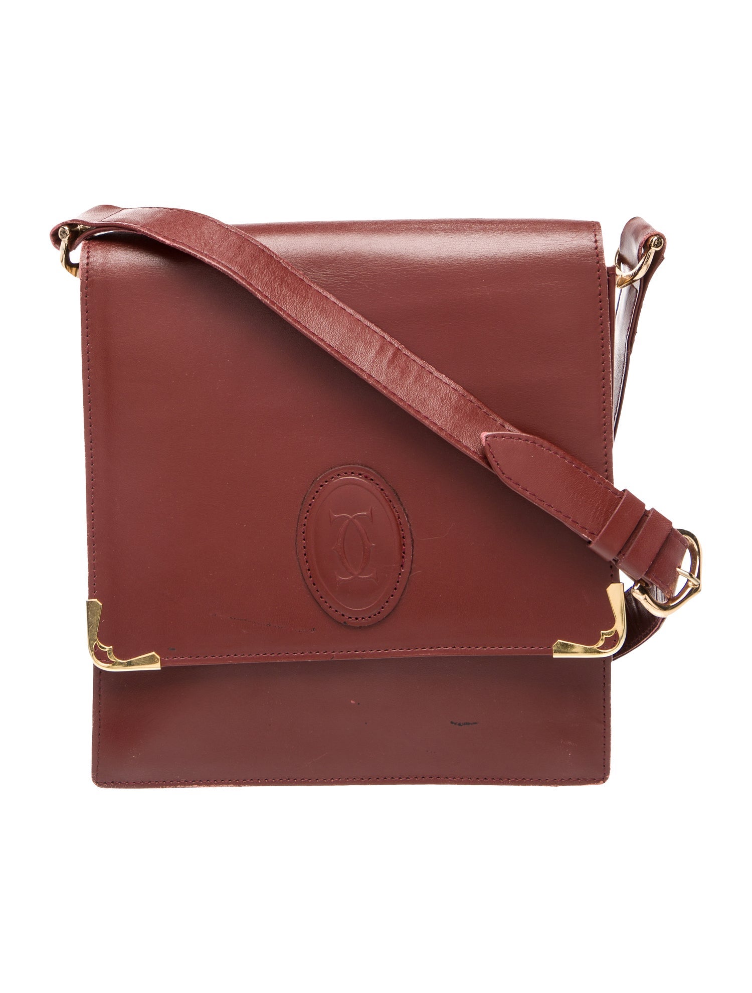 Cartier Leather Messenger Bag Vintage