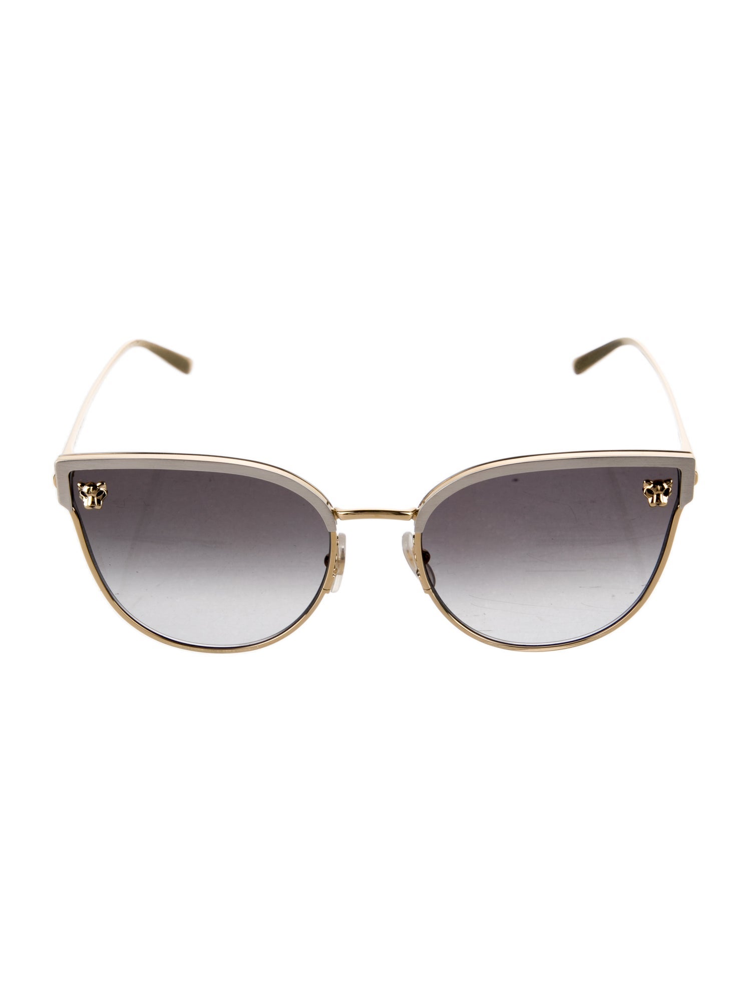 Cartier Panthere De Cartier Feline Head Accent Sunglasses