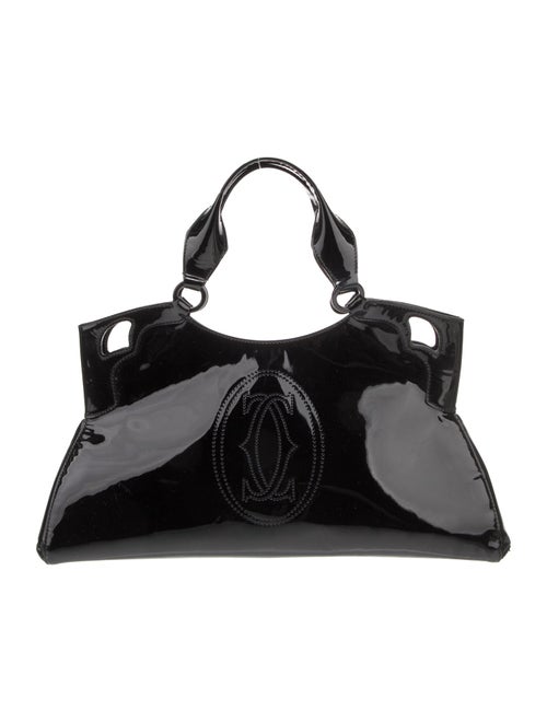 Cartier Patent Leather Top Handle Bag