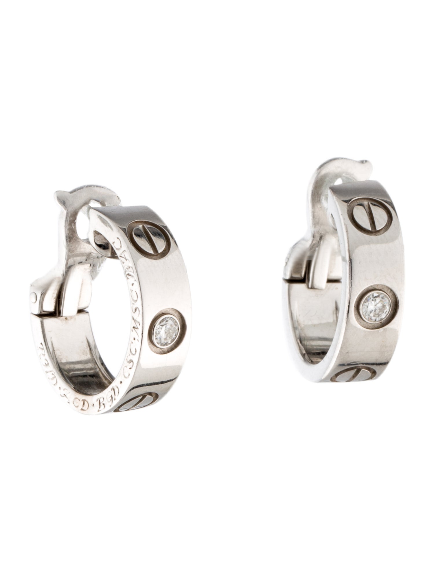 Cartier 2 Diamonds LOVE Earrings, Classic Model