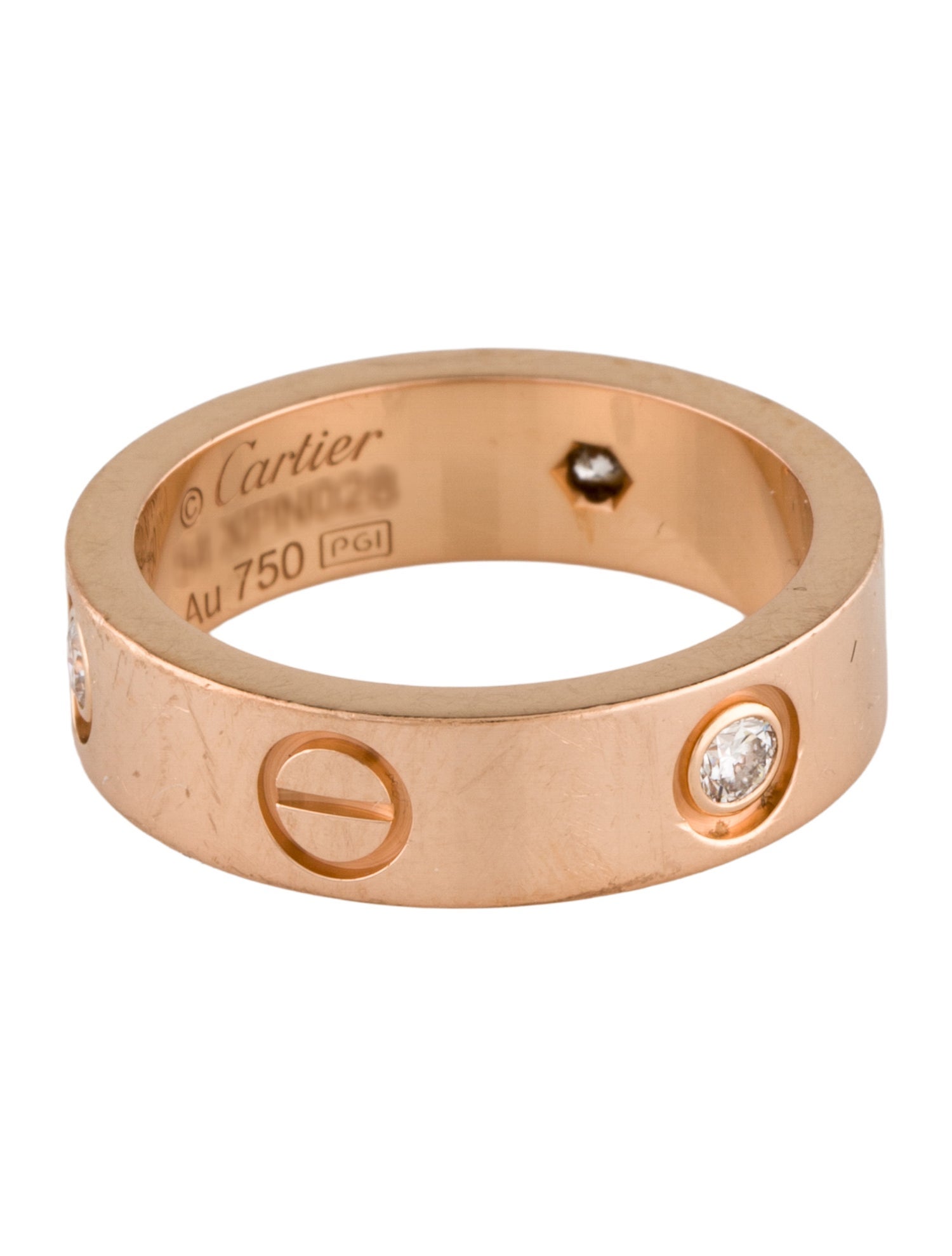Cartier LOVE Ring, Classic Model, 3 Diamonds