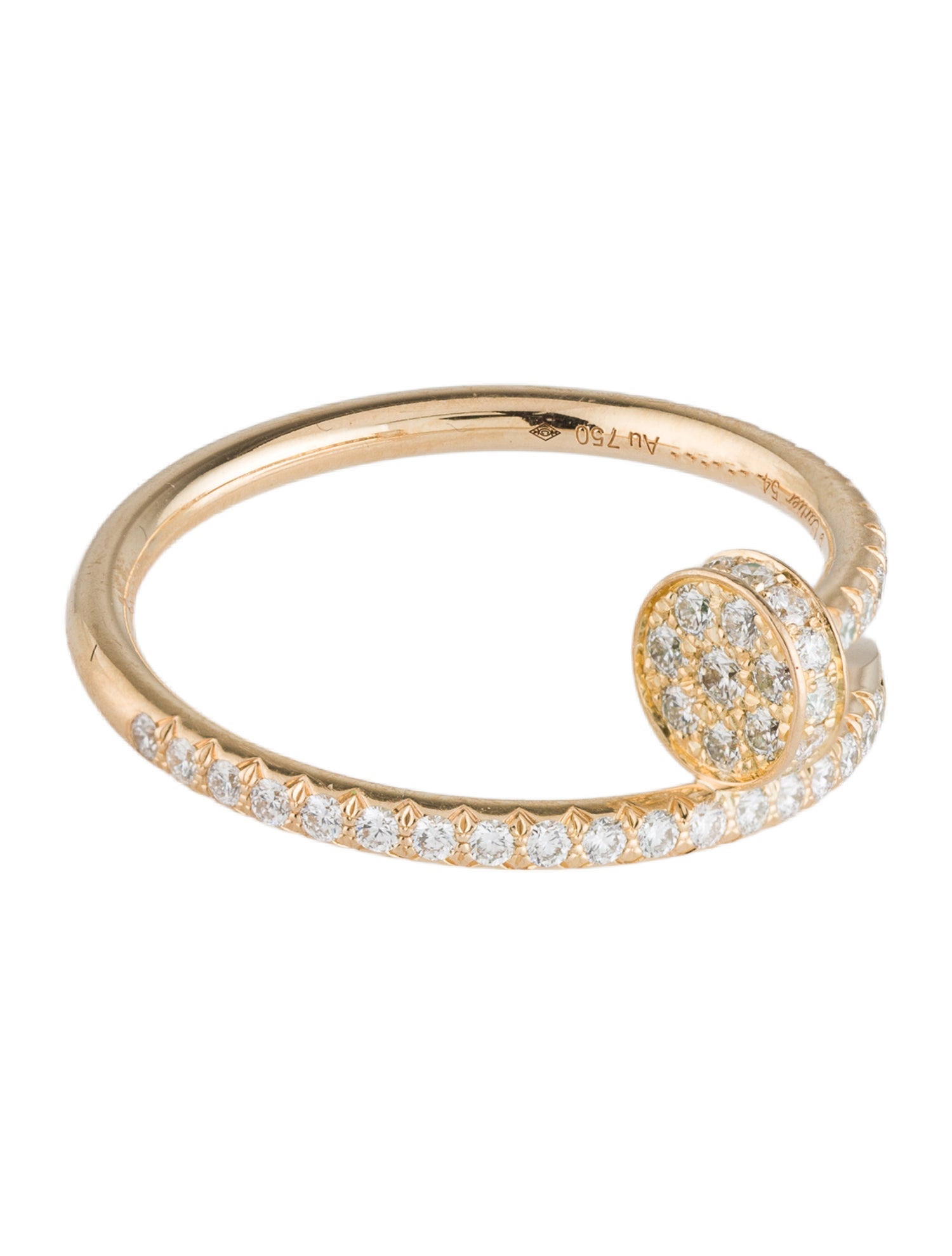 Cartier Juste un Clou Ring, Small Model, Half-Pavéd