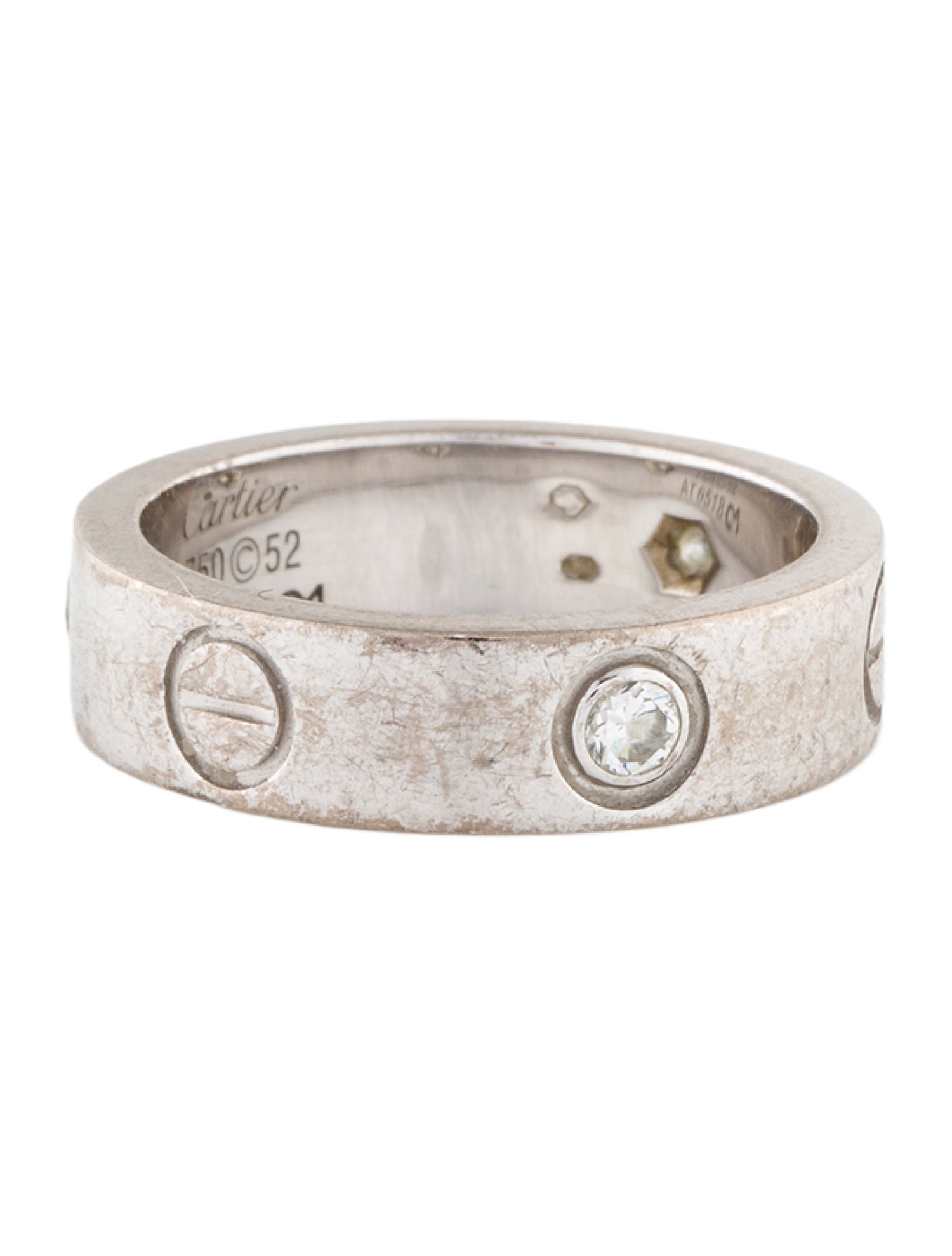 Cartier 3 Diamond LOVE Ring, Classic Model