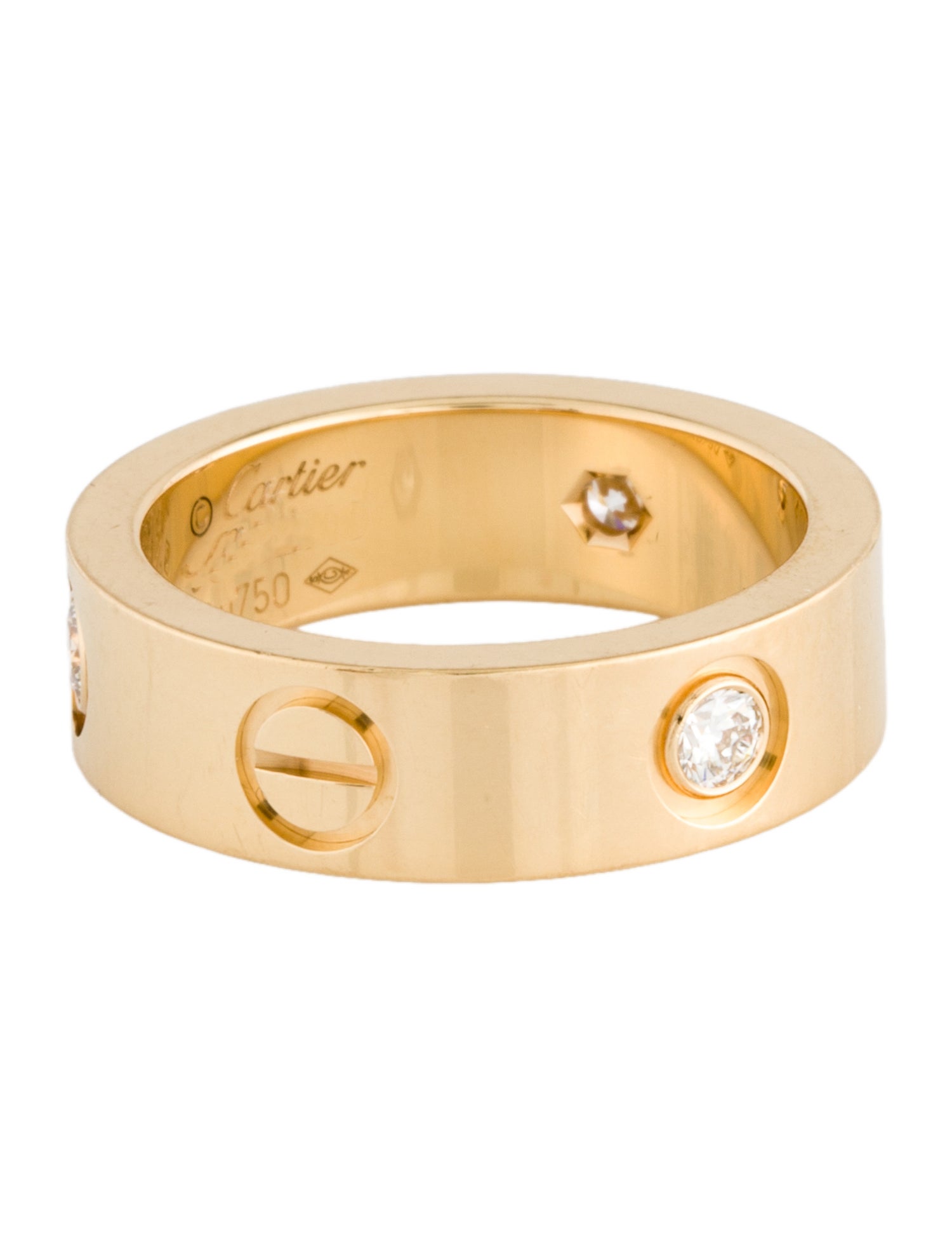 Cartier 3 Diamond Classic LOVE Ring