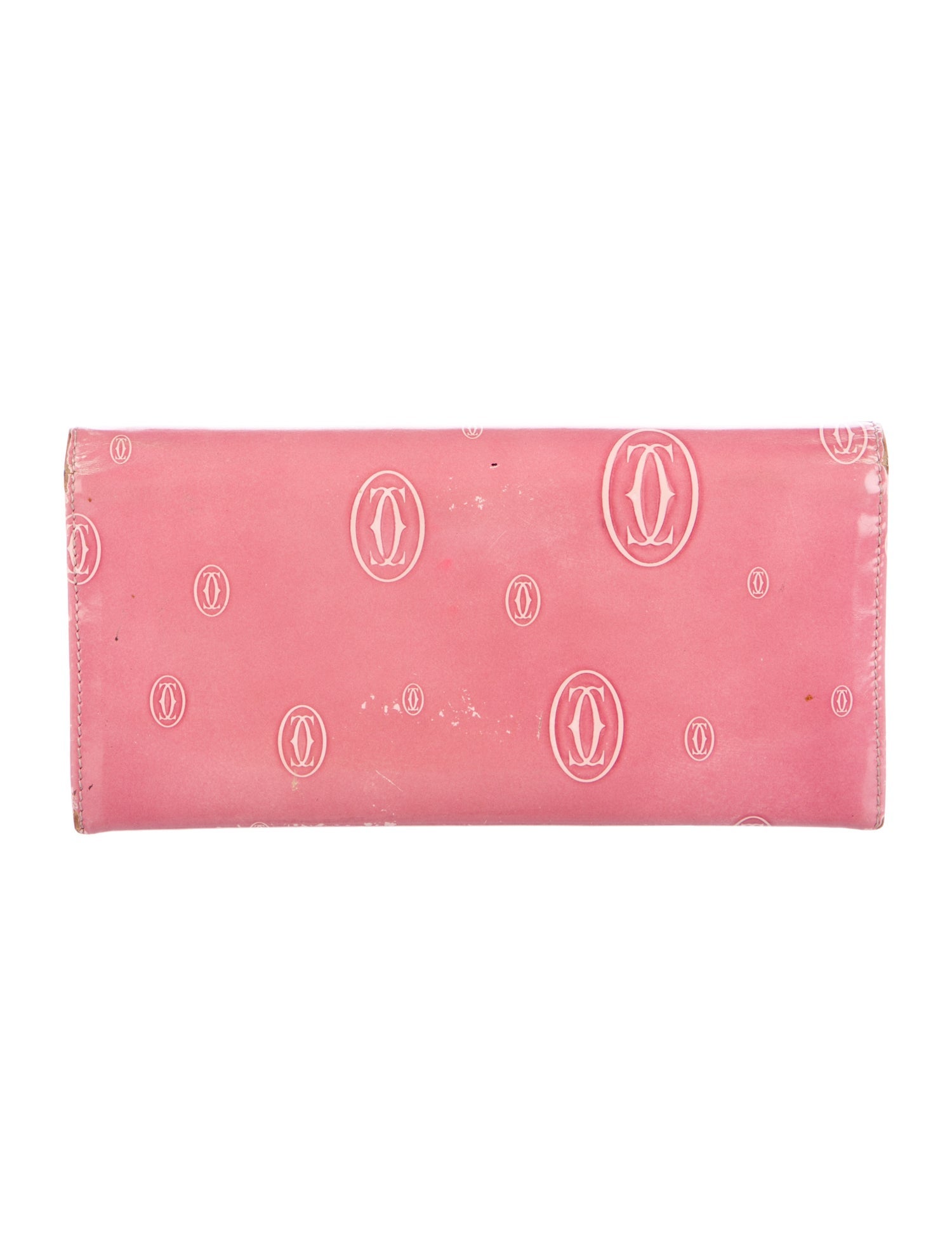 Cartier Interlocking CC Logo Patent Leather Continental Wallet