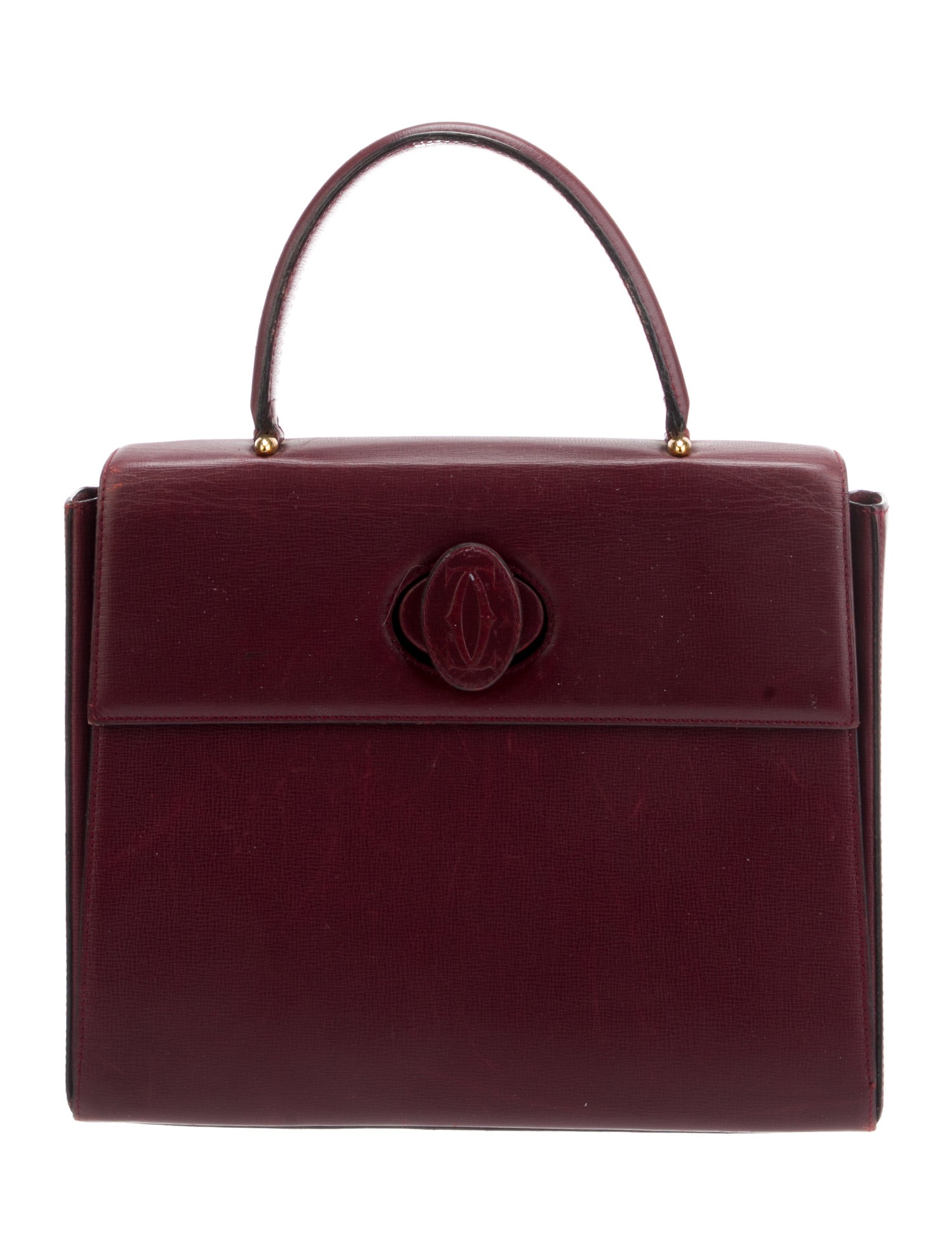 Cartier Leather Top Handle Bag