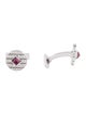 Cartier 18K Ruby & Diamond Cufflinks