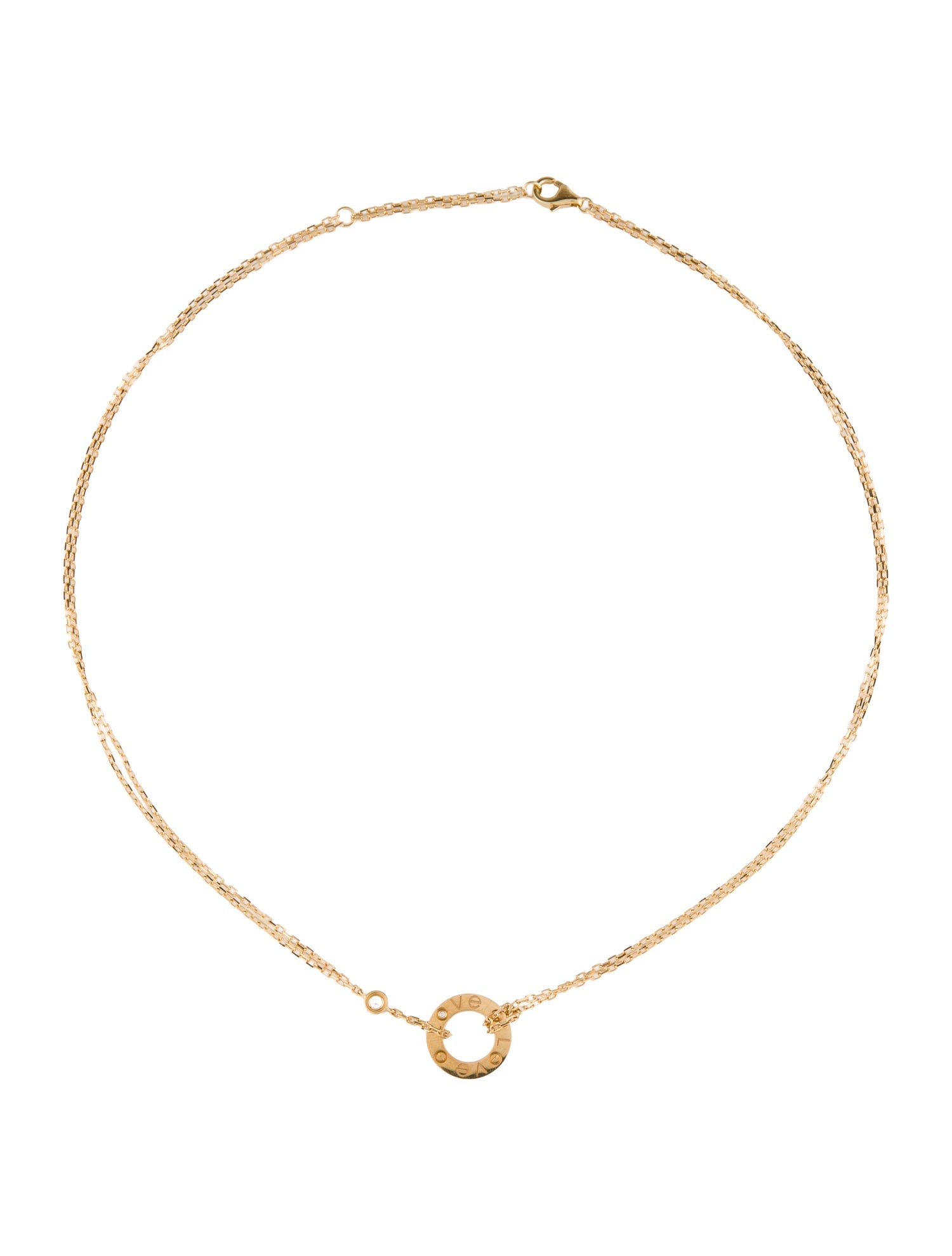 Cartier 2 Diamonds LOVE Pendant Necklace