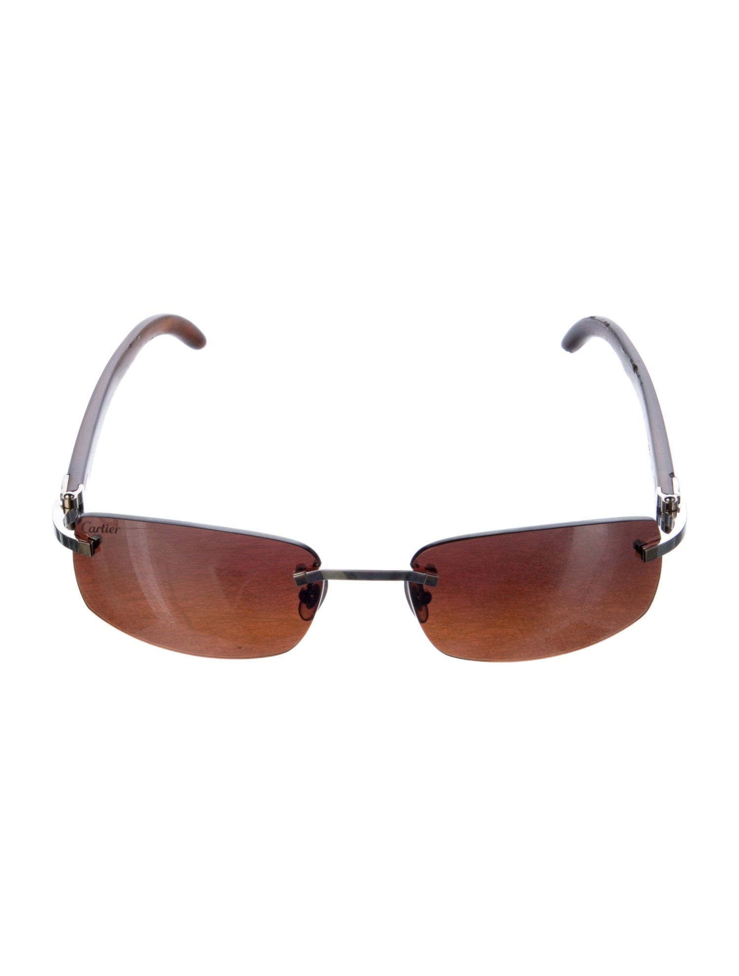 Cartier Natural Horn C Decor Square Sunglasses