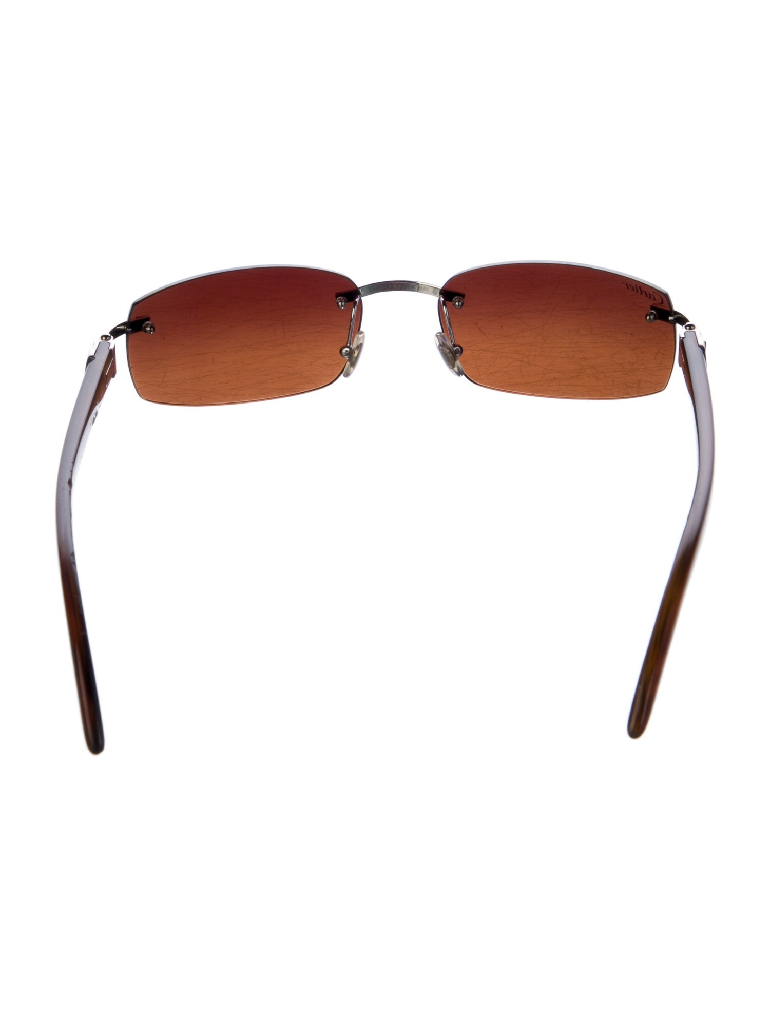 Cartier Natural Horn C Decor Square Sunglasses
