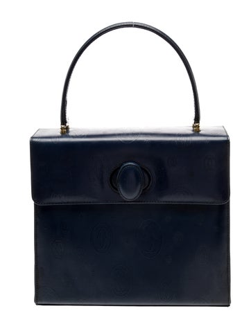 Cartier Handle Bags Patent Leather Top Bag