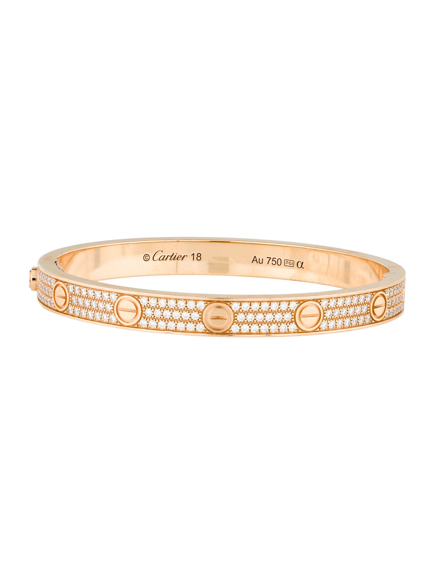 Cartier LOVE Bracelet, Classic Model, Pavéd
