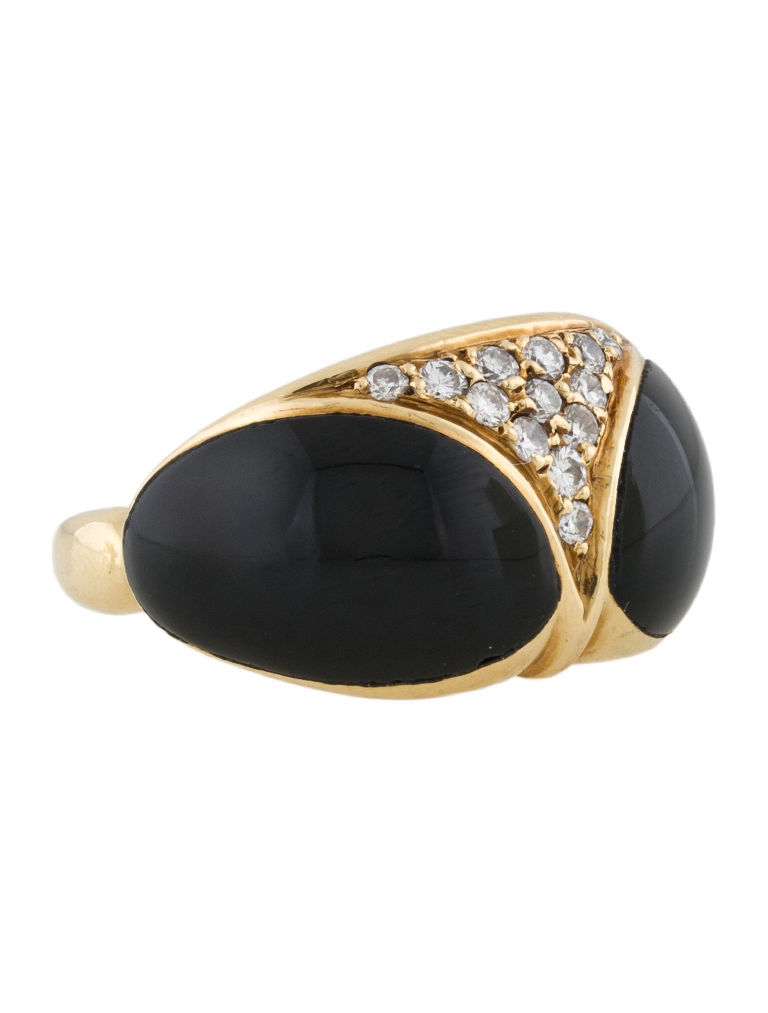 Cartier Vintage Onyx & Diamond Cocktail Ring