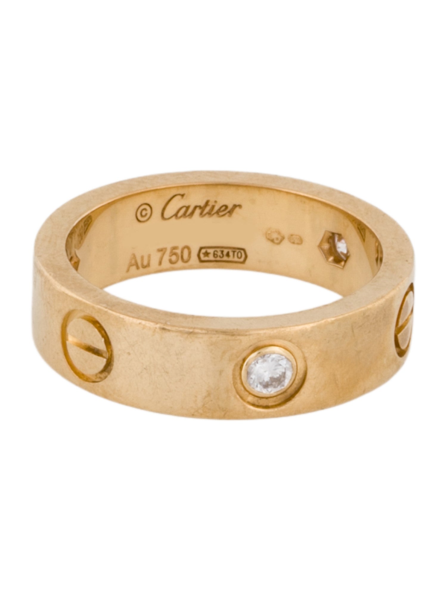 Cartier 3 Diamond LOVE Ring