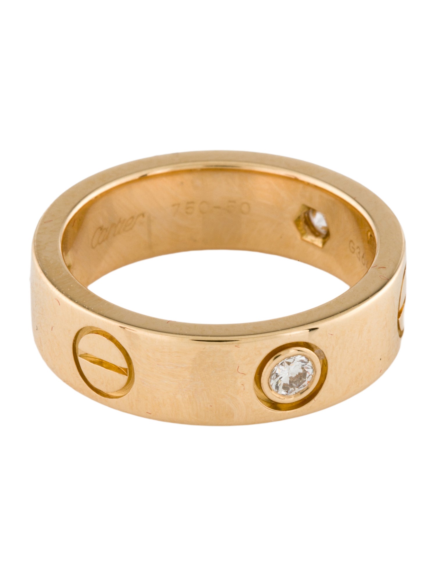 Cartier 3 Diamond LOVE Ring, Classic Model