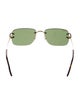 Cartier C Decor Tinted Rimless Square Sunglasses
