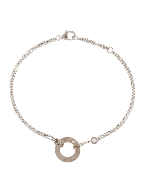 Cartier 2 Diamond LOVE Bracelet, On Chain
