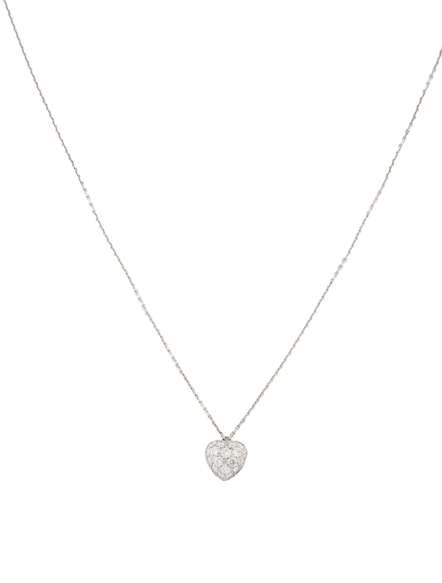 Cartier 18K Diamond Heart Pendant Necklace
