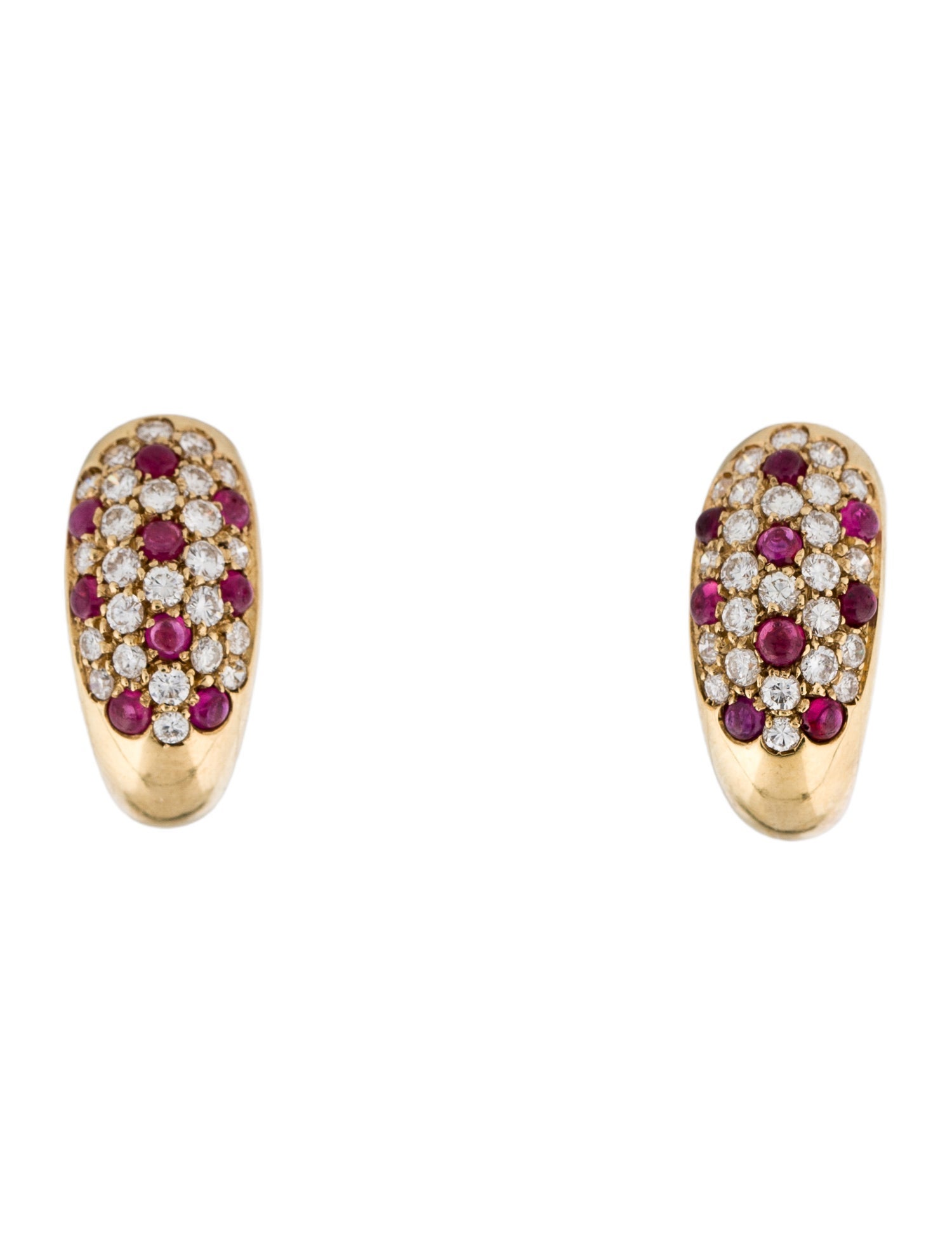 Cartier Vintage Diamond & Ruby Clip-On Earrings