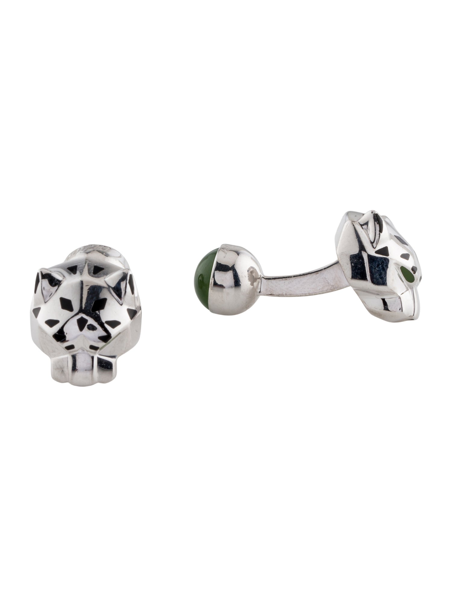 Cartier Vintage Panther Head Décor Cufflinks