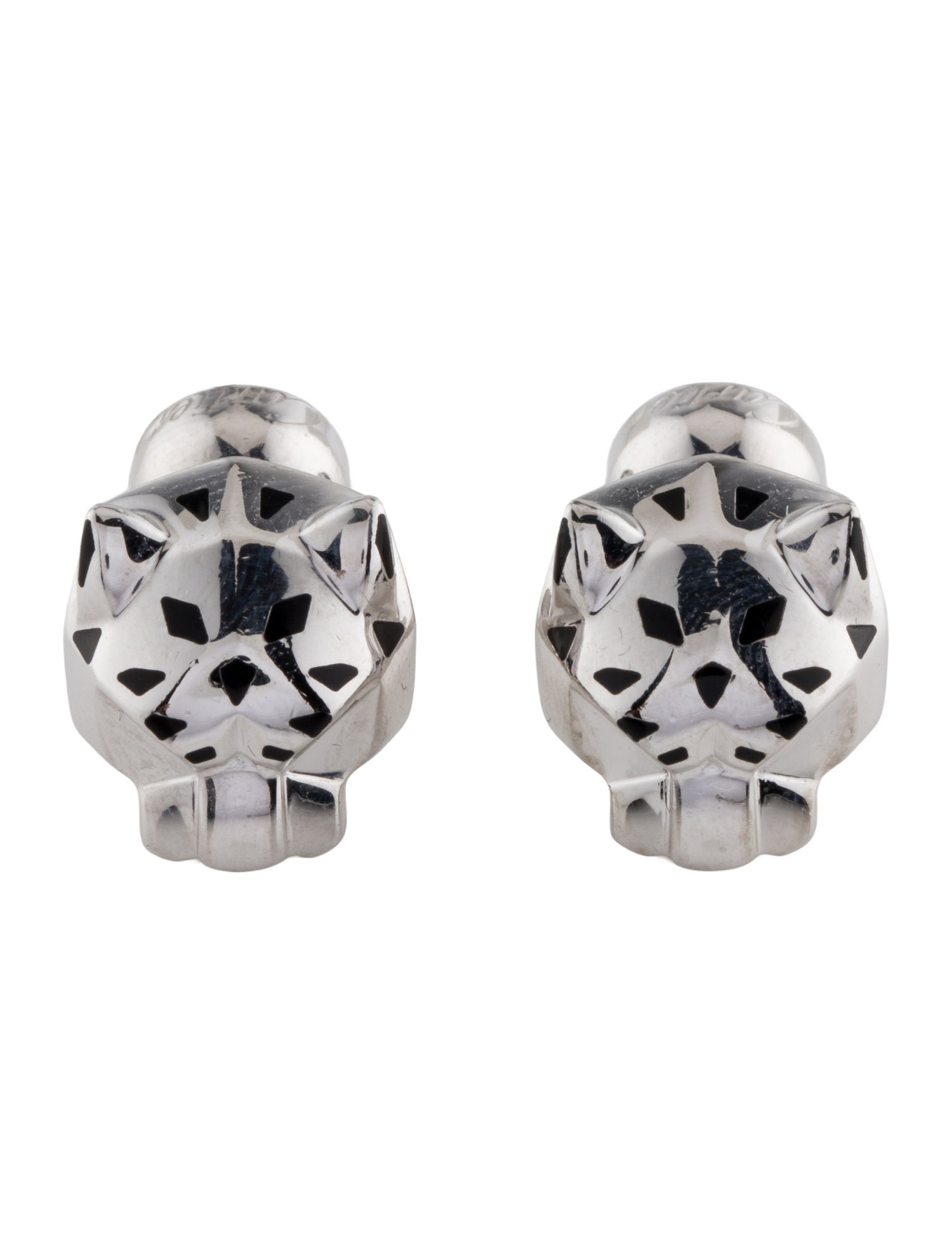 Cartier Vintage Panther Head Décor Cufflinks