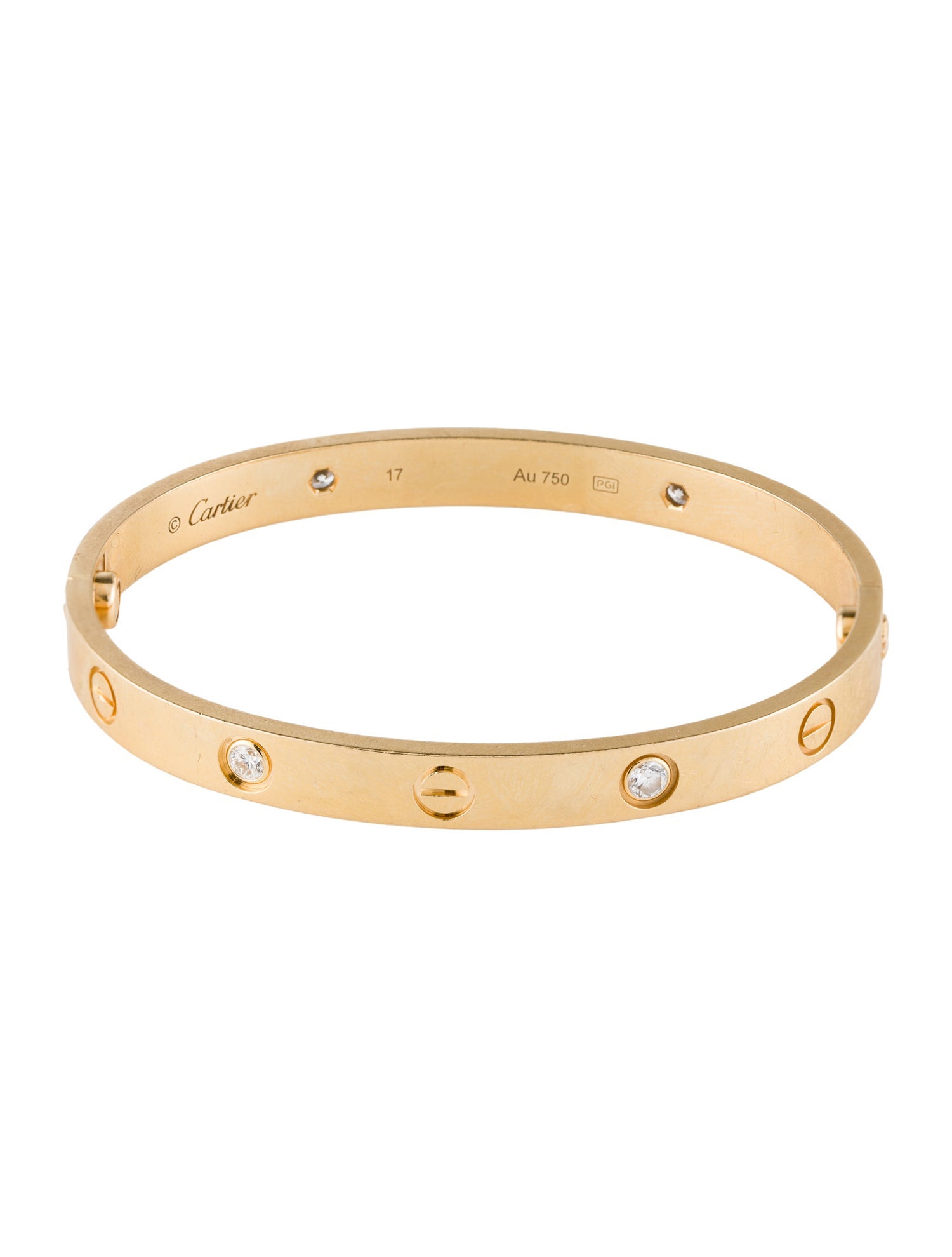 Cartier LOVE Bracelet, Classic Model, 4 Diamonds