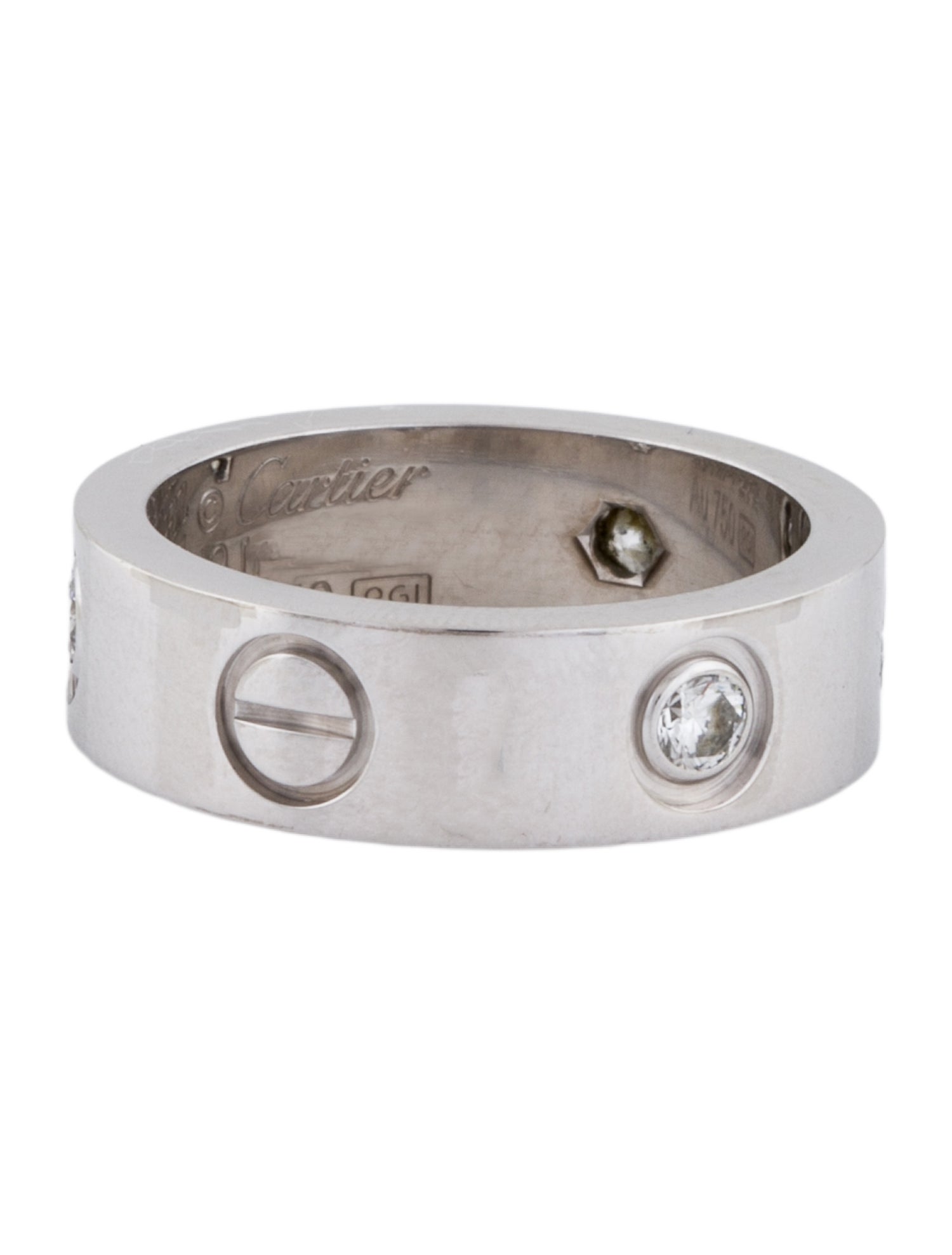 Cartier 3 Diamond LOVE Ring, Classic Model