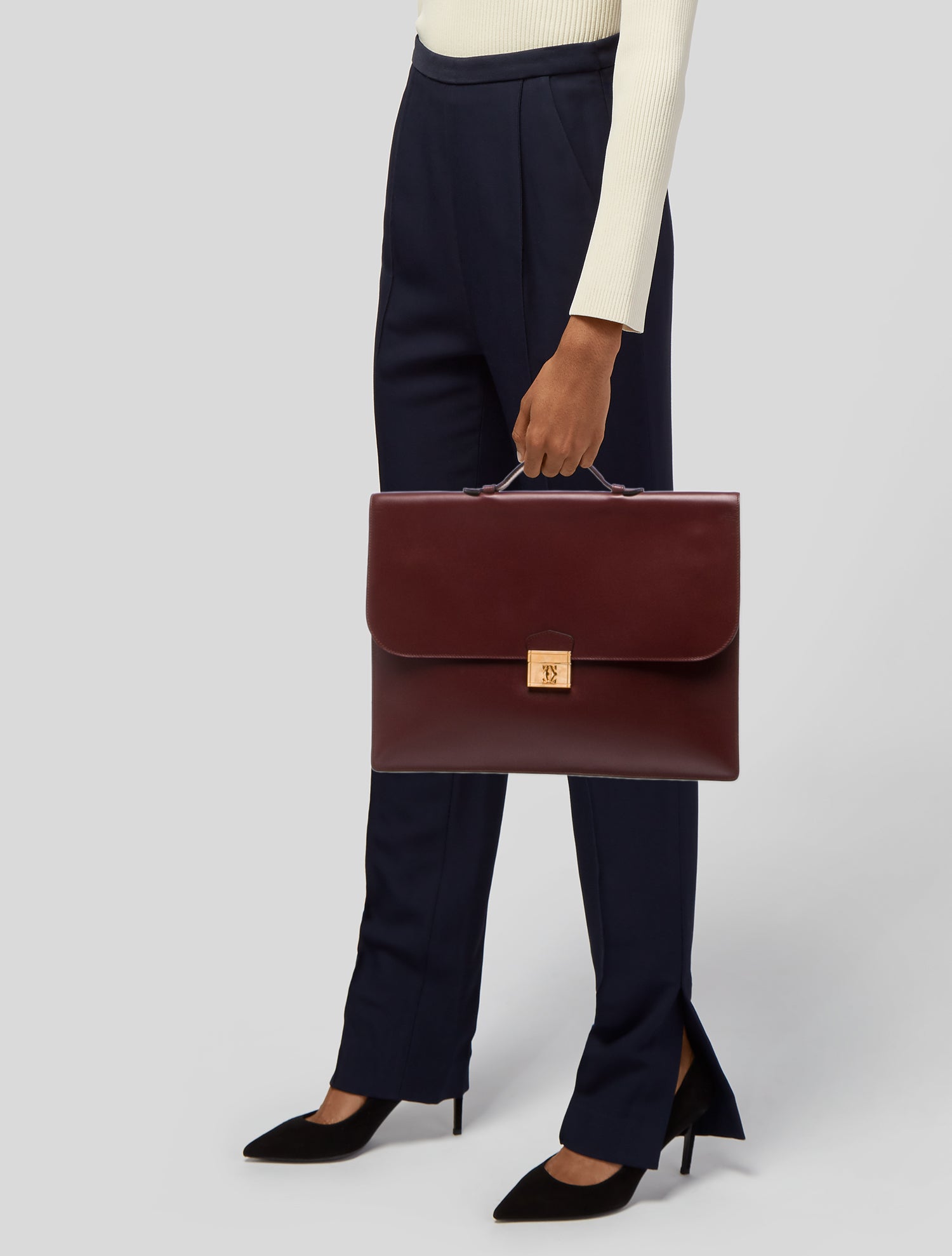 Cartier Leather Briefcase Vintage