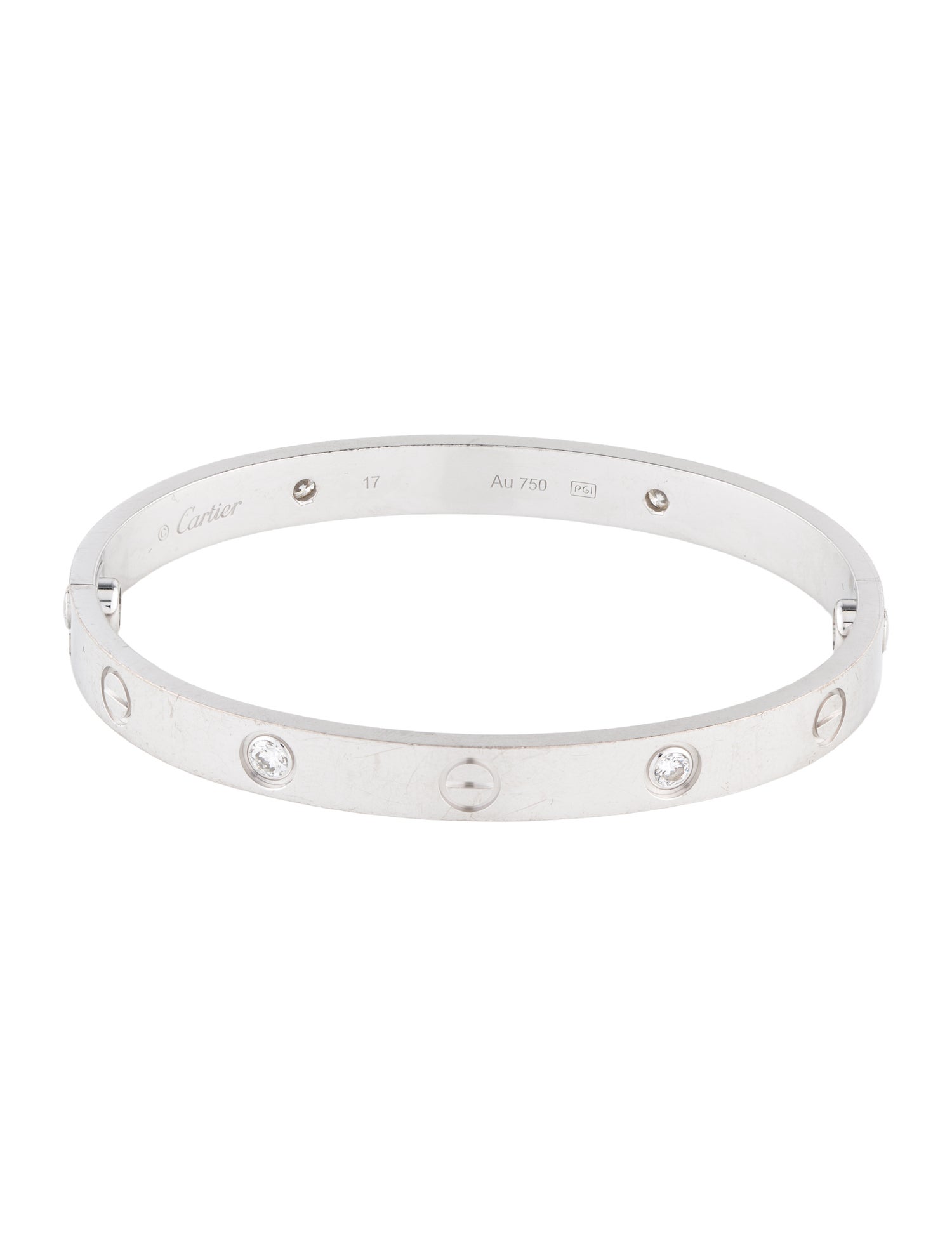 Cartier LOVE Bracelet, Classic Model, 4 Diamonds