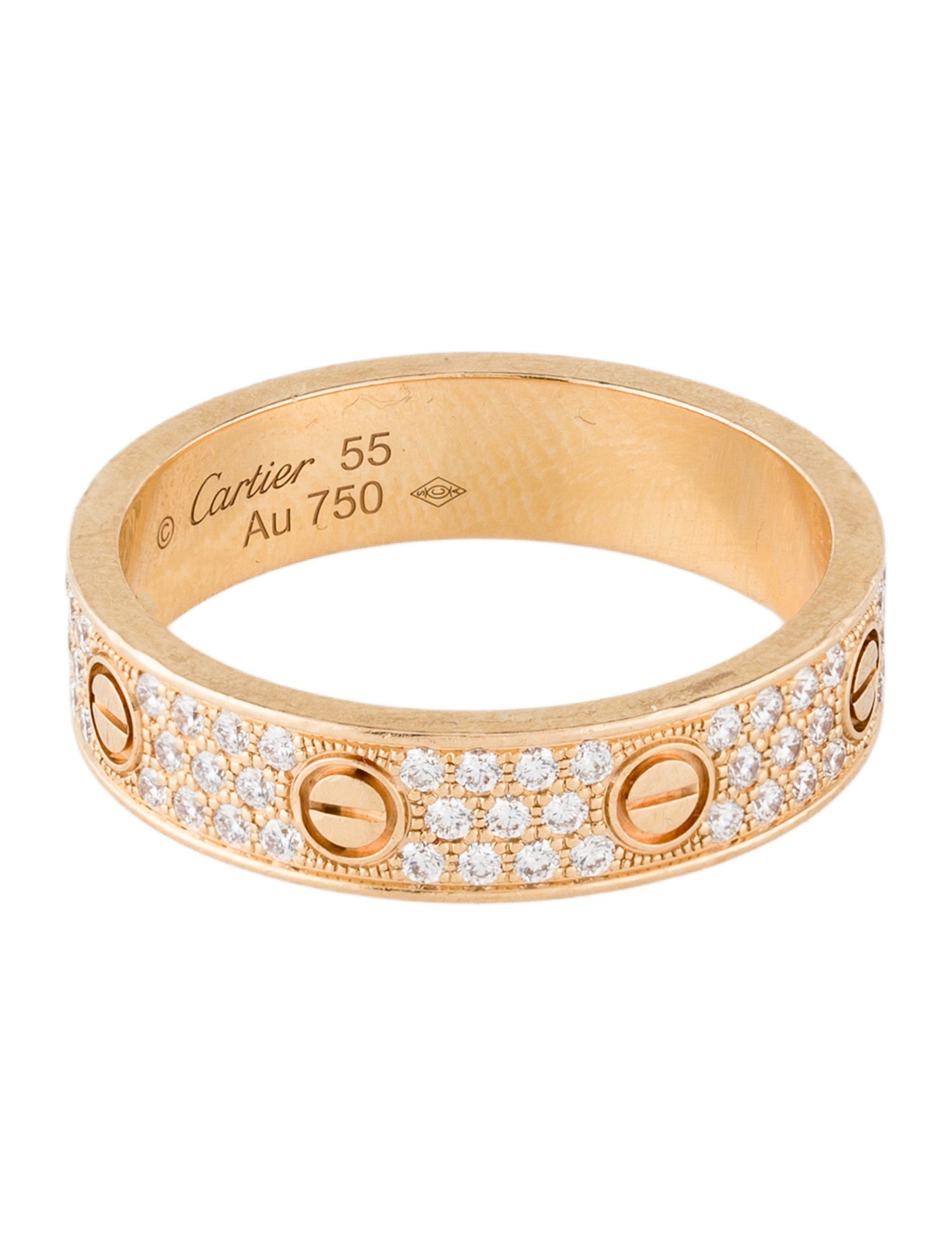 Cartier LOVE Ring, Small Model, Pavéd