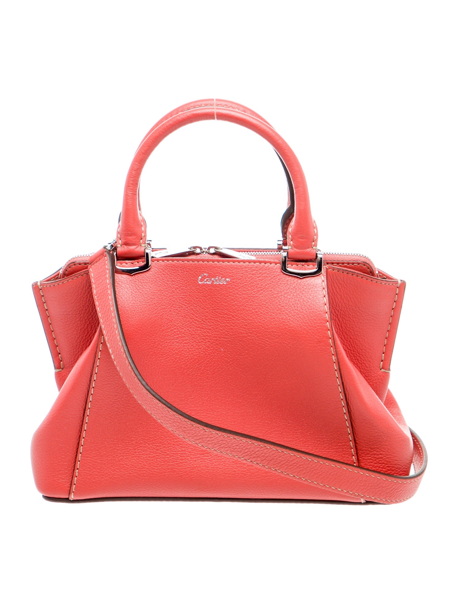 Cartier Leather Top Handle Bag