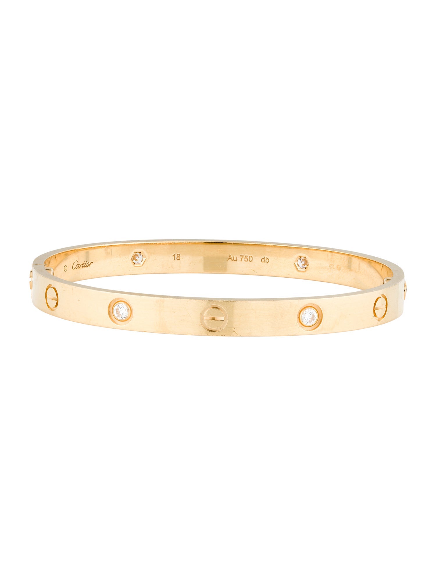 Cartier 4 Diamonds LOVE Bracelet, Classic Model