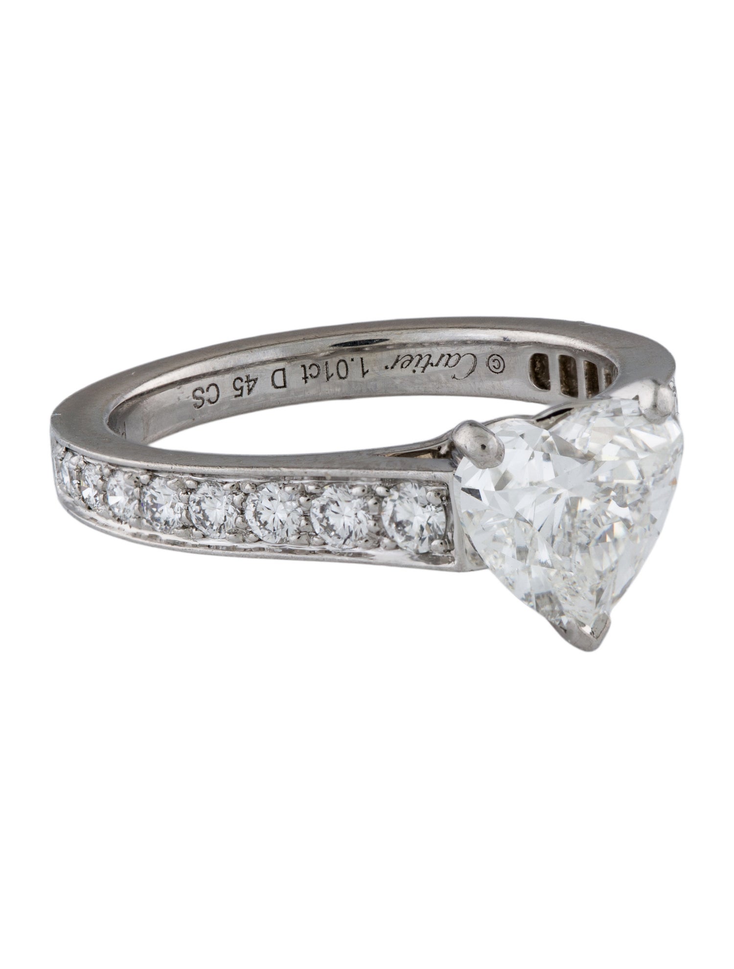 Cartier Platinum 1.01ct Diamond 1895 Engagement Ring