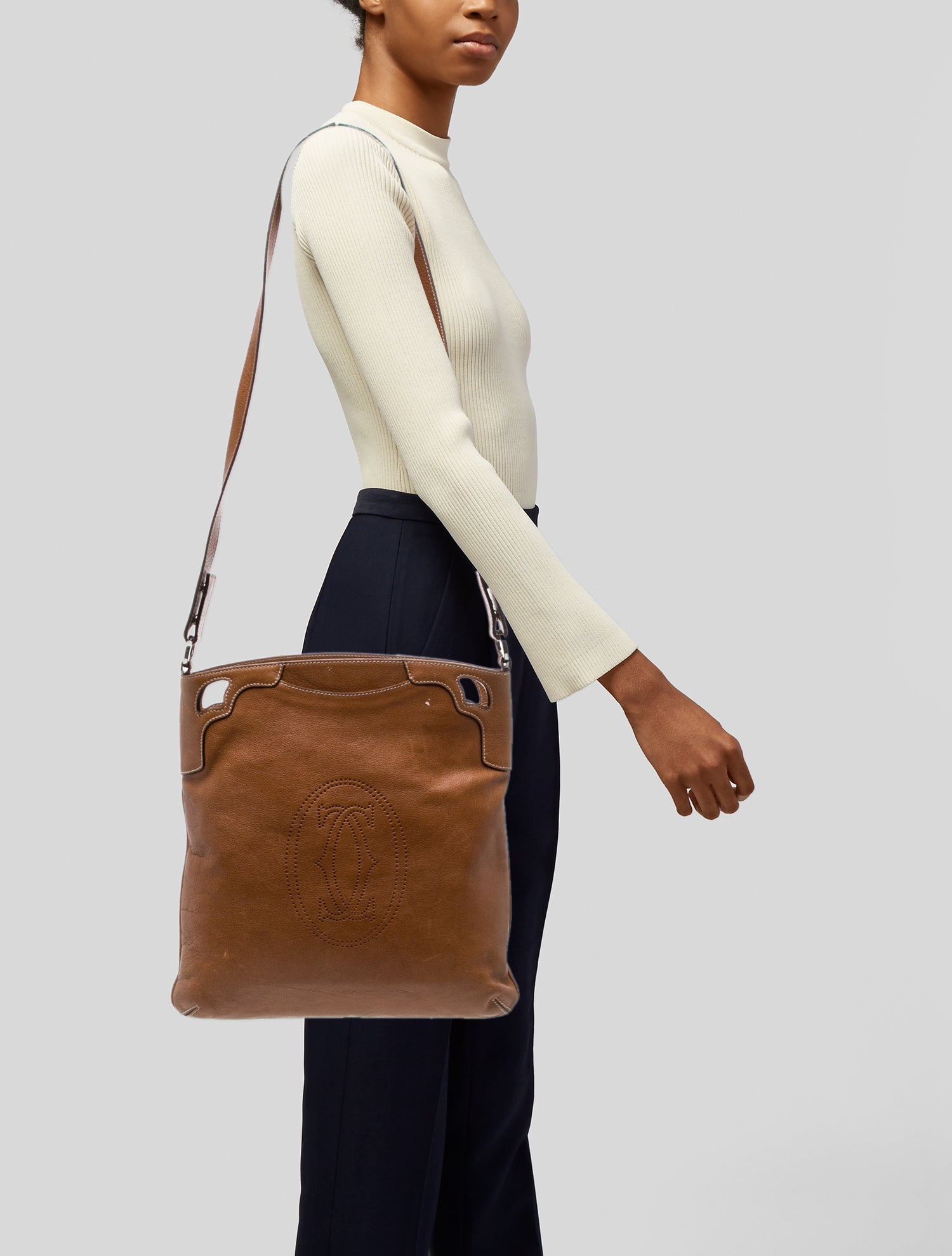 Cartier Leather Messenger Bag