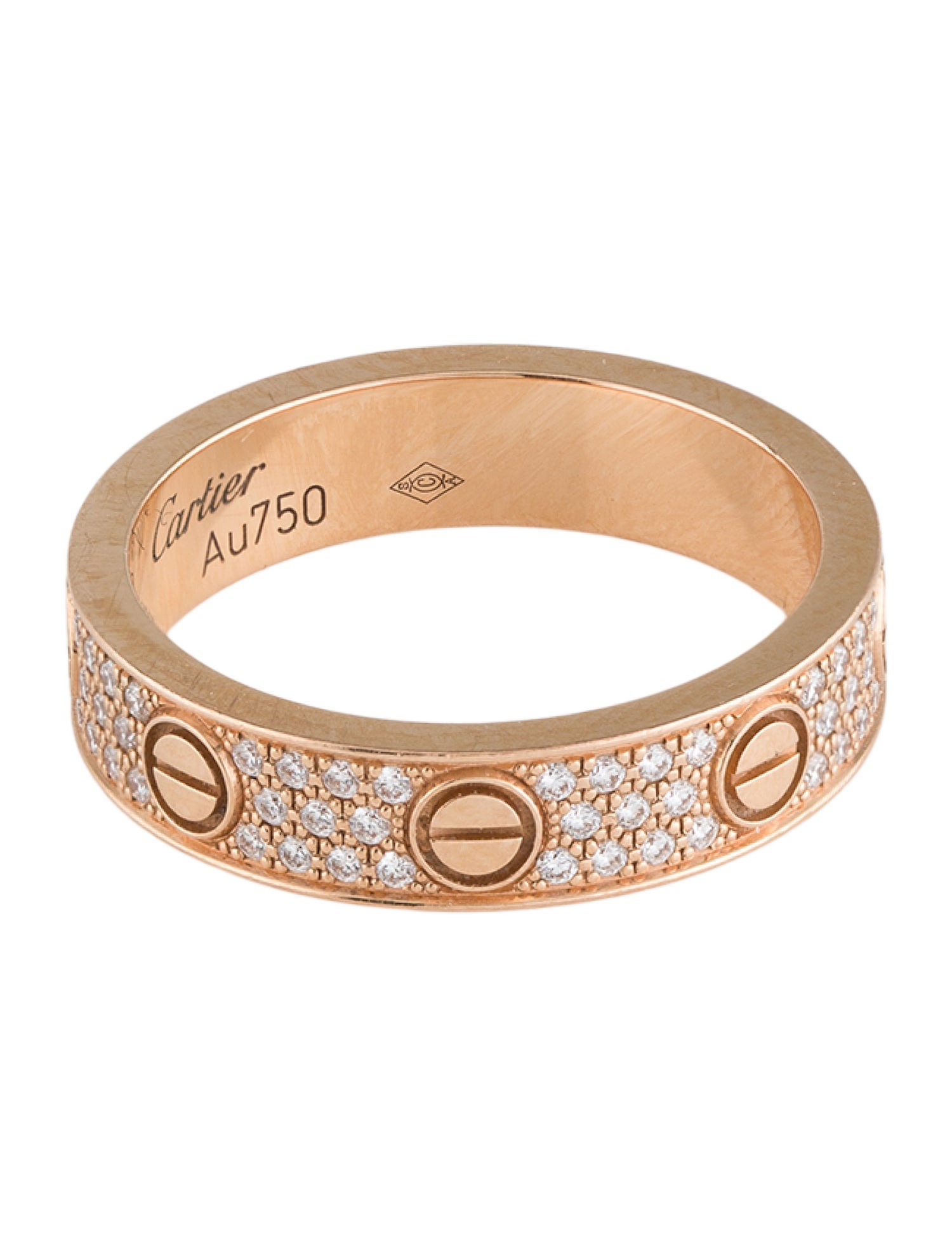 Cartier LOVE Ring, Small Model, Pavéd