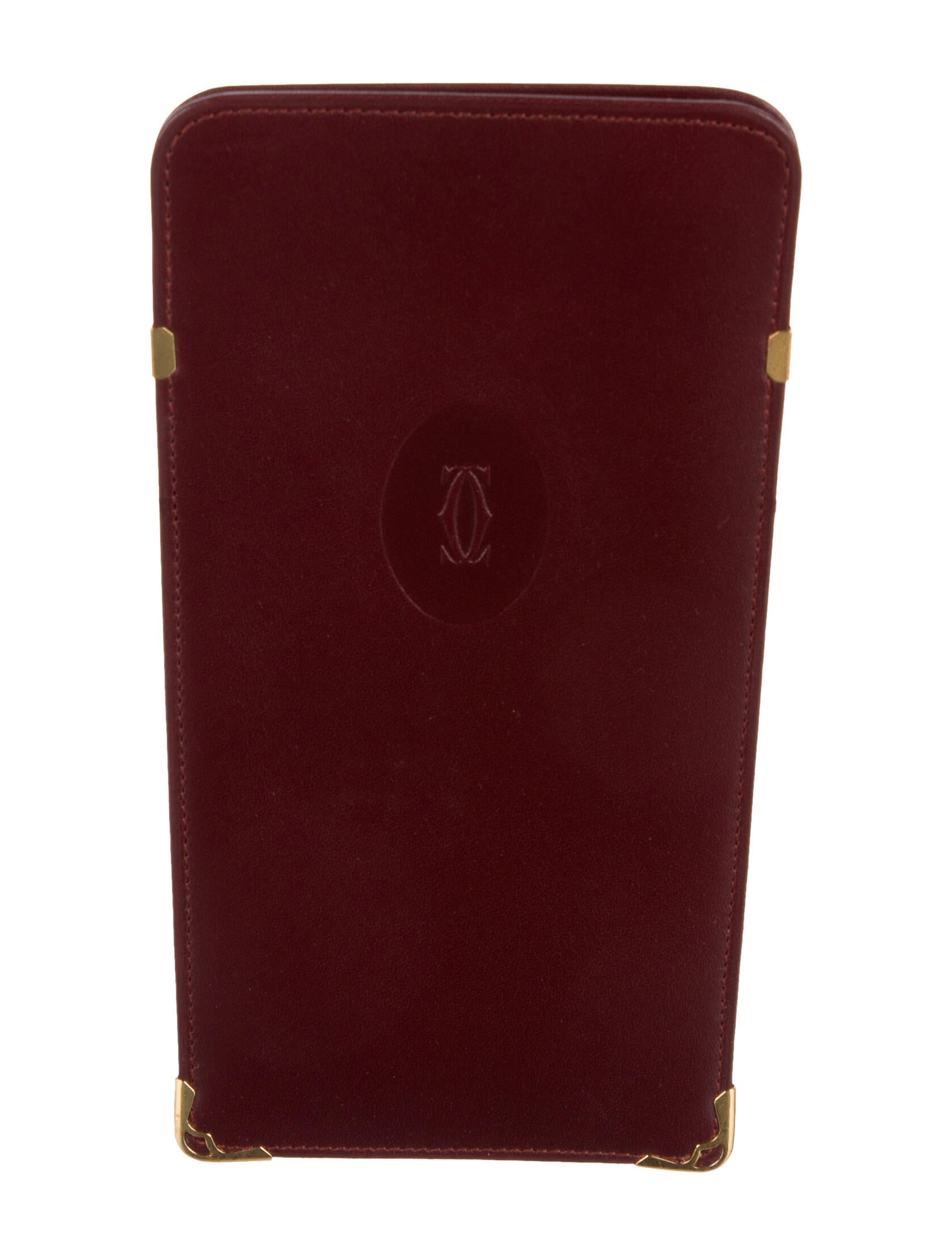 Cartier Men's Vintage Must de Cartier Burgundy Leather Pouch