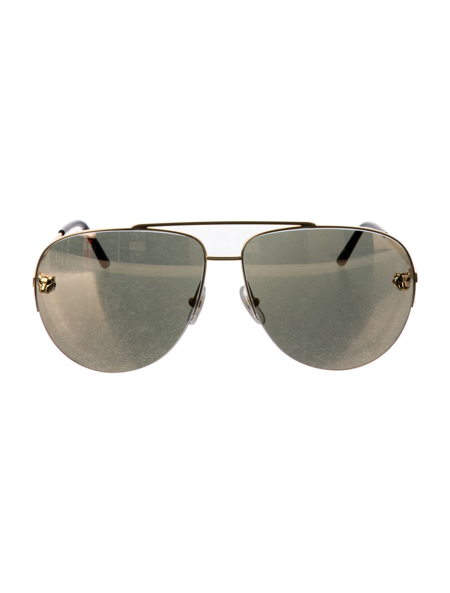 Cartier Panthere De Cartier Pilote Aviator Sunglasses w/ Tags
