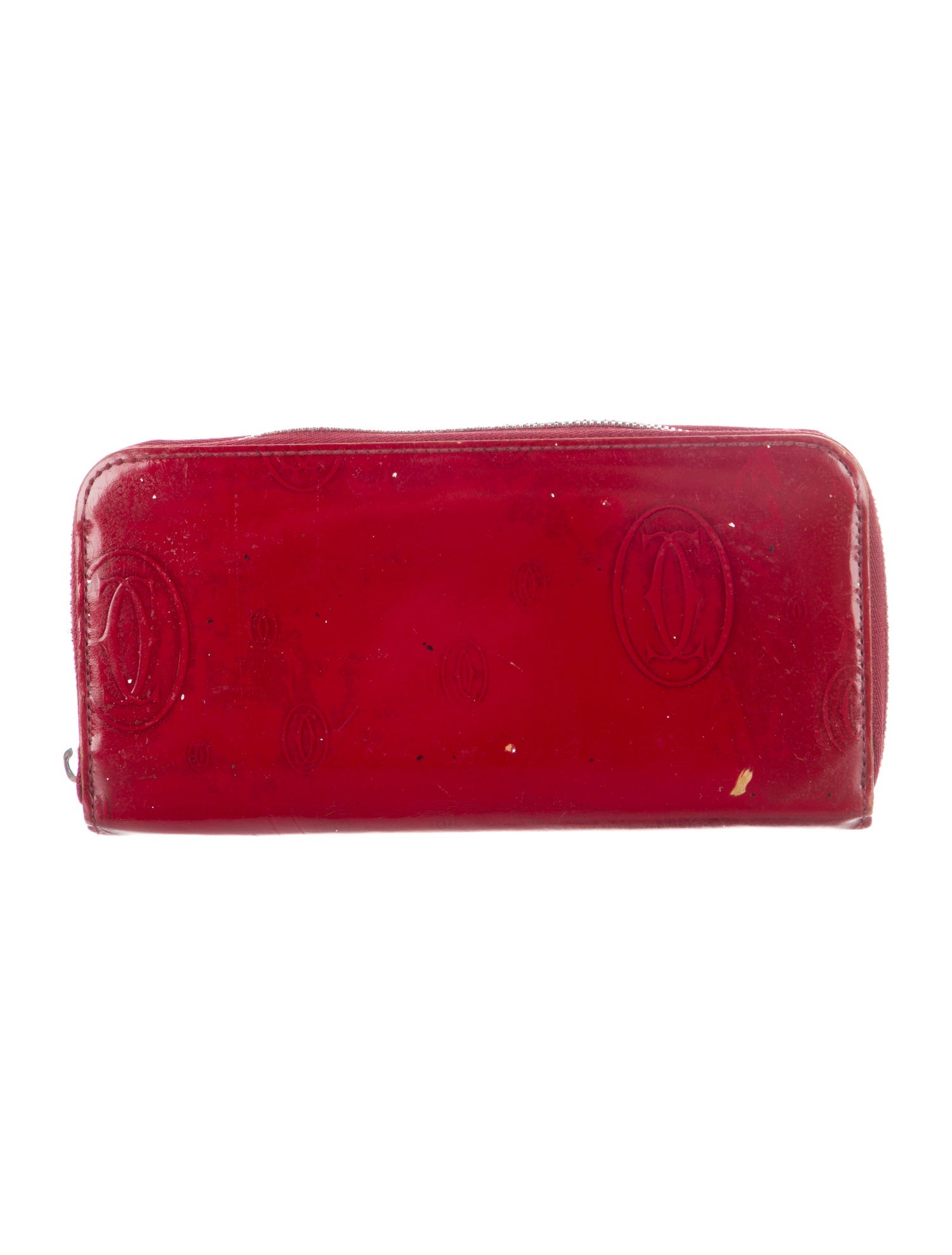 Cartier Patent Leather Continental Wallet