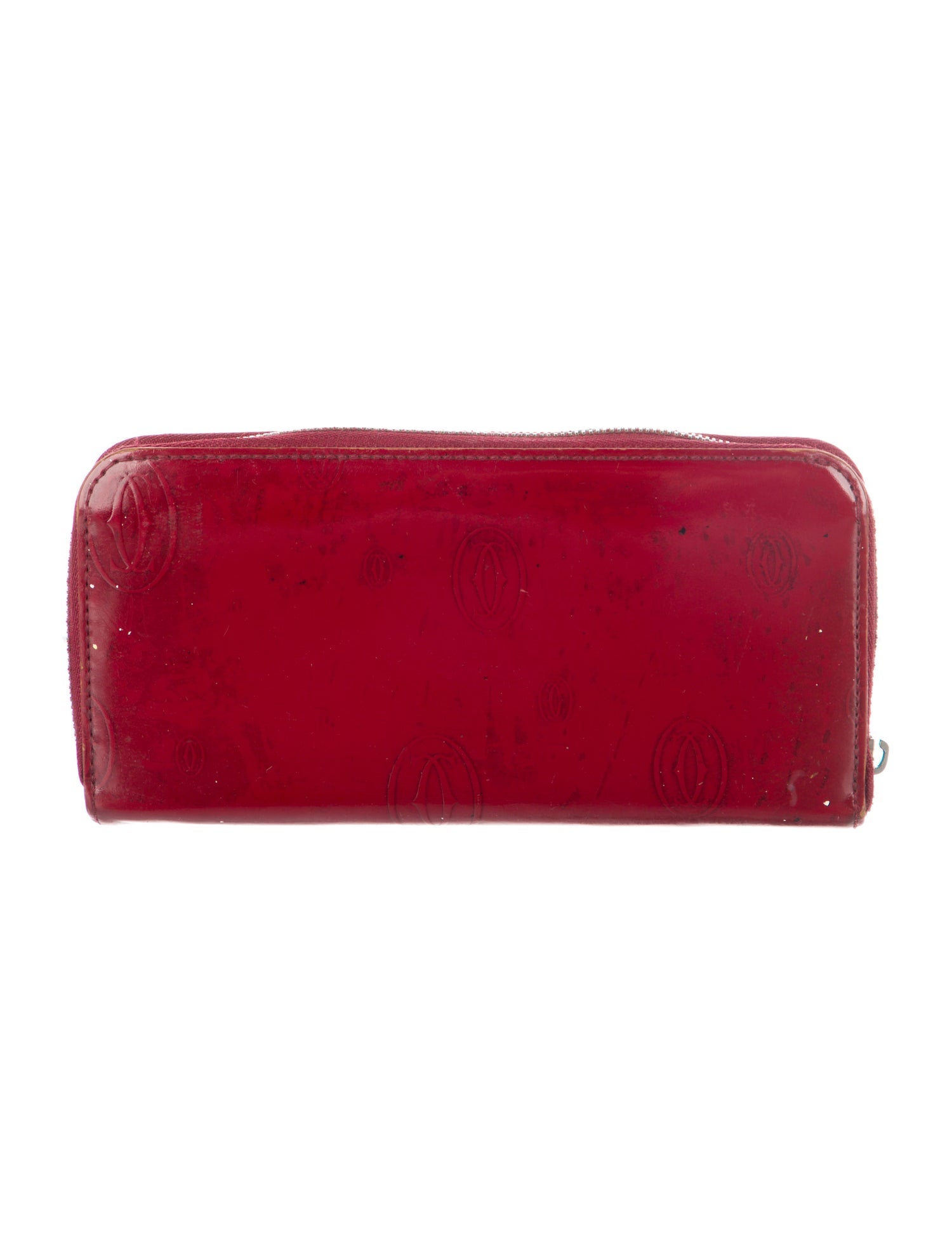 Cartier Patent Leather Continental Wallet