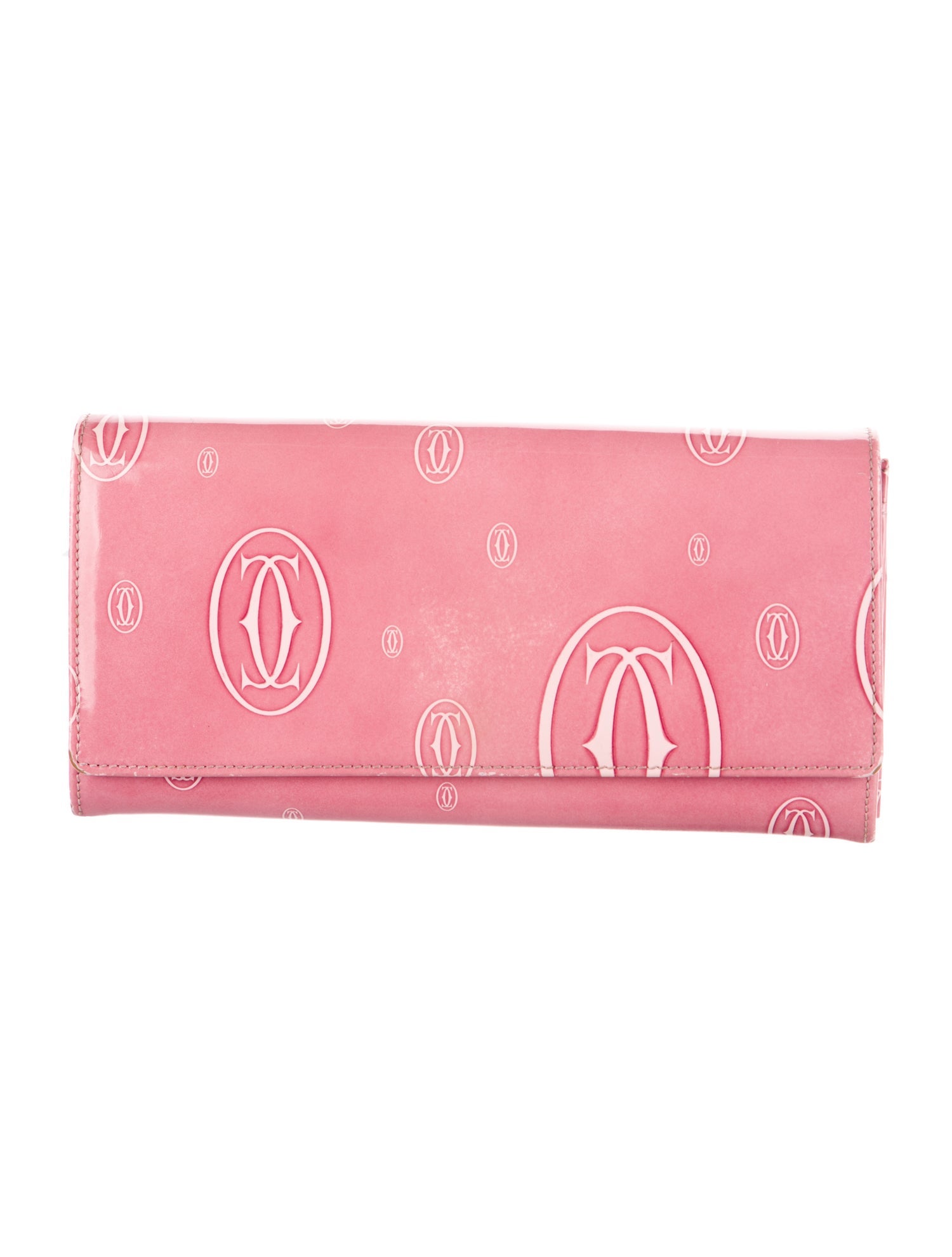 Cartier Patent Leather Continental Wallet