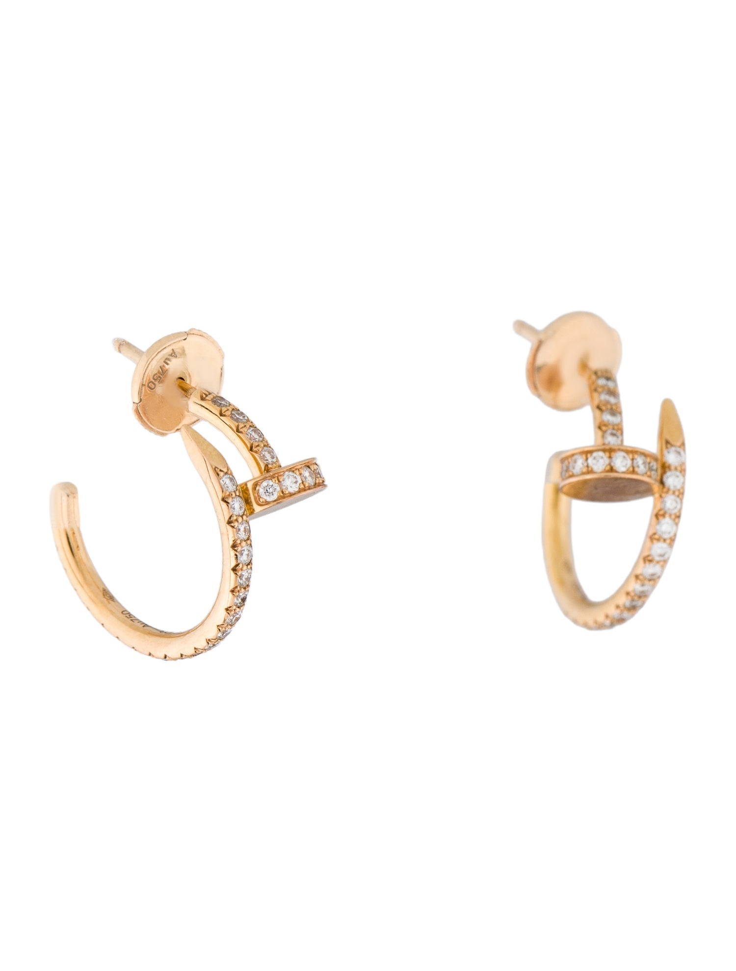 Cartier Juste un Clou Earrings, Small Model, Pavéd