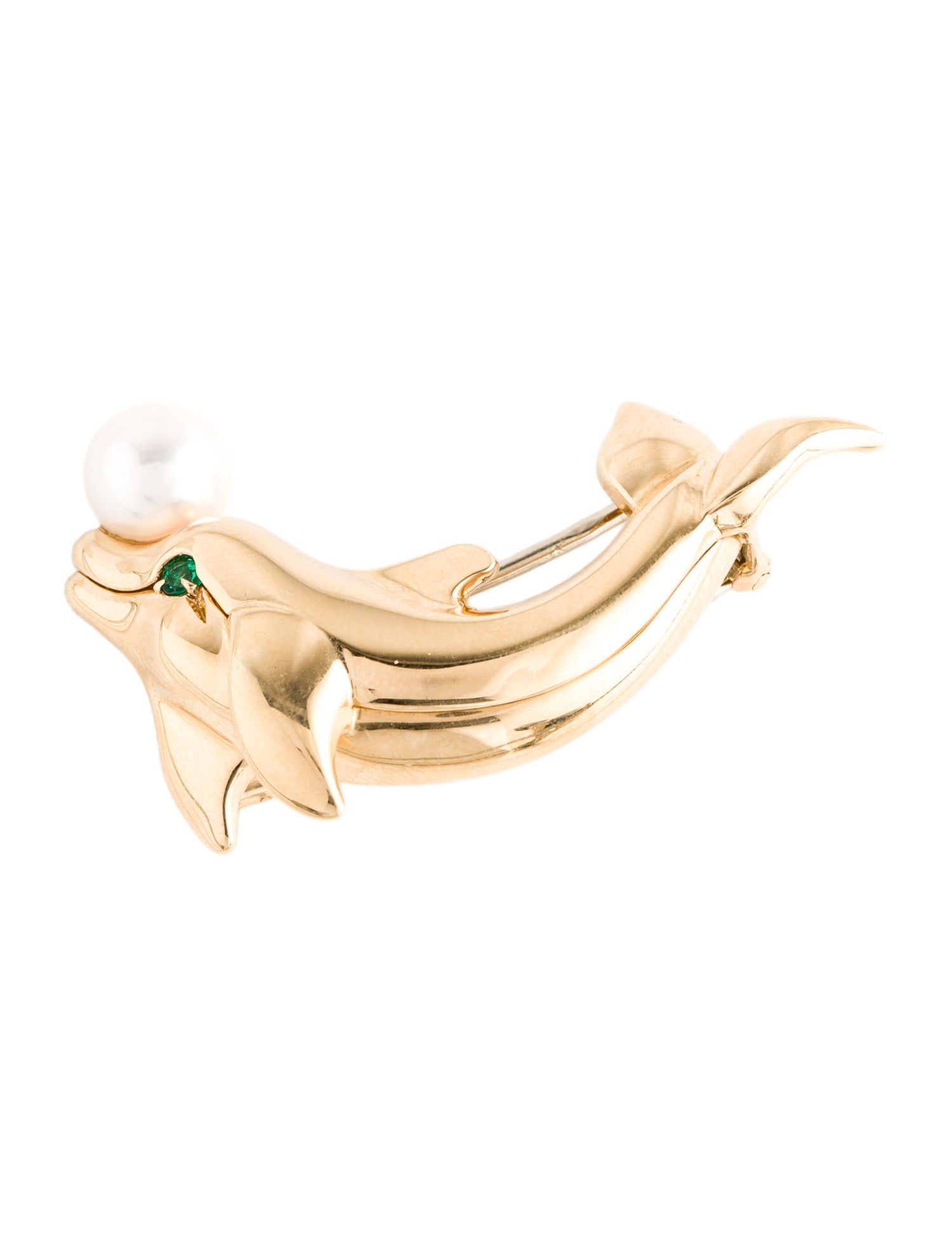 Cartier Vintage Pearl Dolphin Brooch
