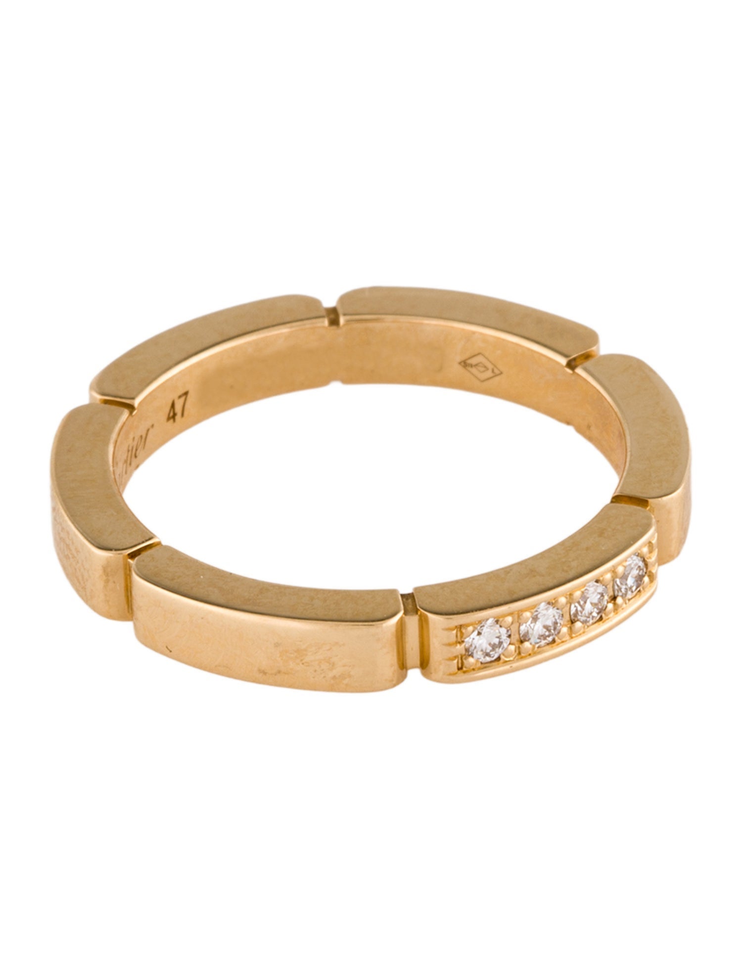 Cartier Maillon Panthère Wedding Ring, 4 Diamonds
