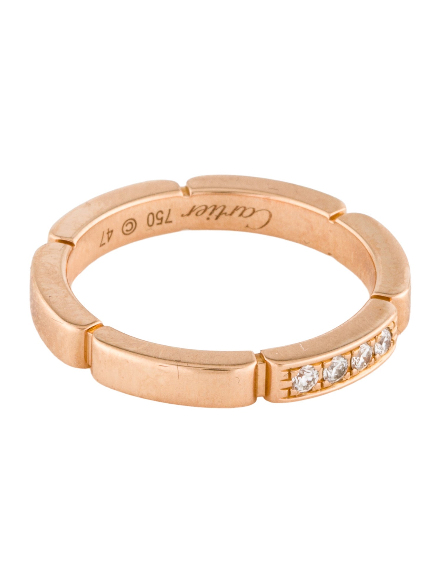 Cartier 4 Diamond Maillon Panthère Wedding Ring